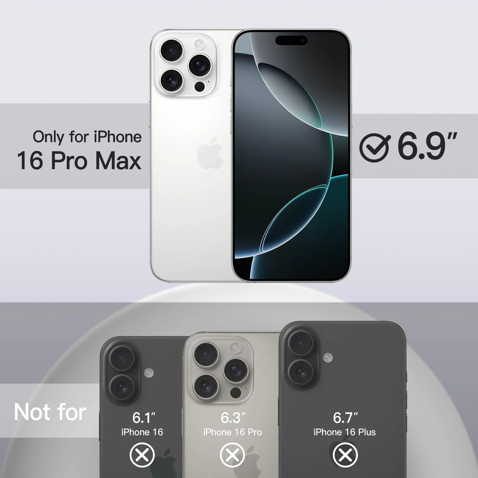 DL3 Mobilak Liquid Silicone Protective Case with Soft Microfiber Lining for iPhone 16 Pro Max - White