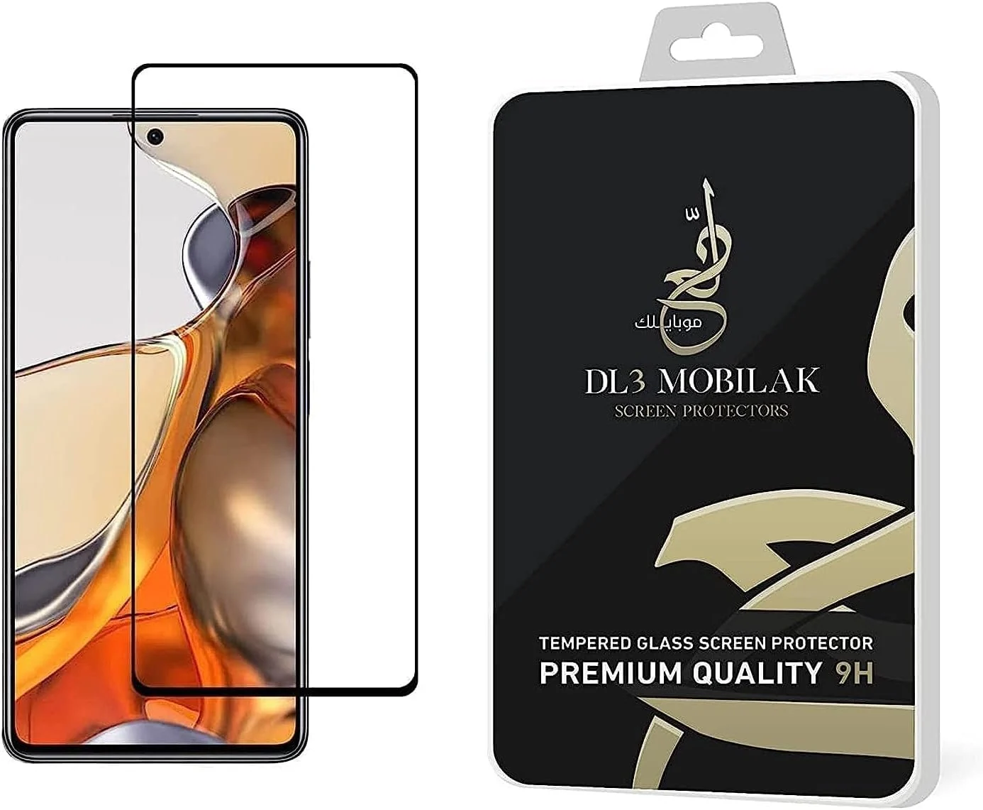 DL3 Mobilak 5D Full Glass Screen Protector For OPPO Reno 8 5G / Reno 8 4G Black Frame - Clear