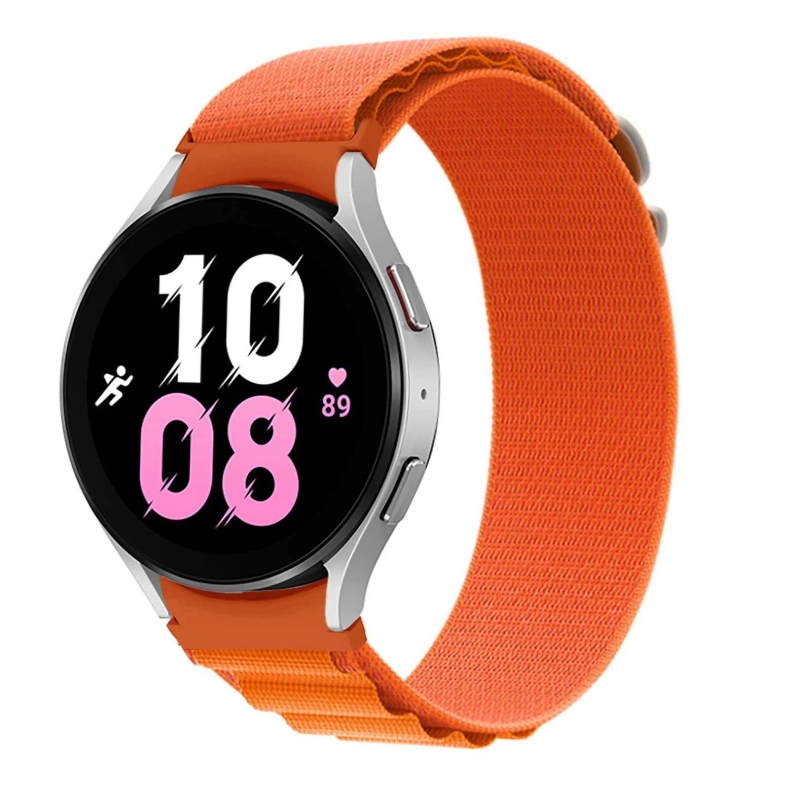 DL3 Mobilak Alpine Loop Bands Sport Nylon 20MM For Samsung Galaxy Watch 7 6 5 4 40mm 44mm/5 Pro 45mm/S2 classic/active 2 40mm 44mm/Amazfi GTS 2/2e/GTS 3/3 Pro/GTS 4/GTS 2 Mini/3 Mini/4 Mini/Bip 3 Pro - Orange