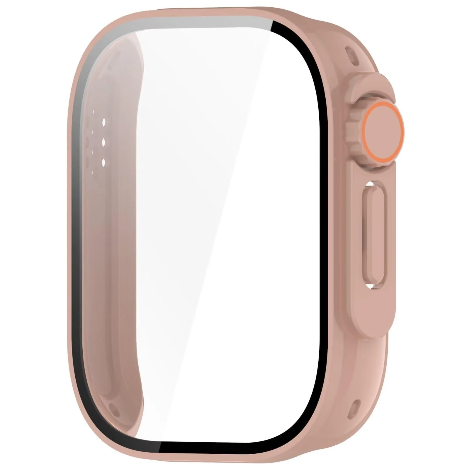 DL3 Mobilak for Xiaomi Redmi Watch 5 Lite Case Screen Protector, [Looks Like iWatch Ultra Case] Built-in Tempered Glass Screen Unique Design Case Cover for Redmi Watch 5 Lite - Pink