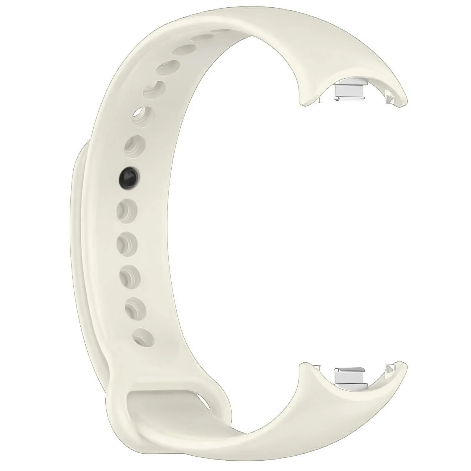 DL3 Mobilak Band Compatible with Xiaomi Mi Band 10/9/8 Replacement Strap, Silicone Skin-Friendly Wrist Strap Adjustable Sports Wristbands for Women Men Xiaomi Smart Band 8/9/10 - Ivory White