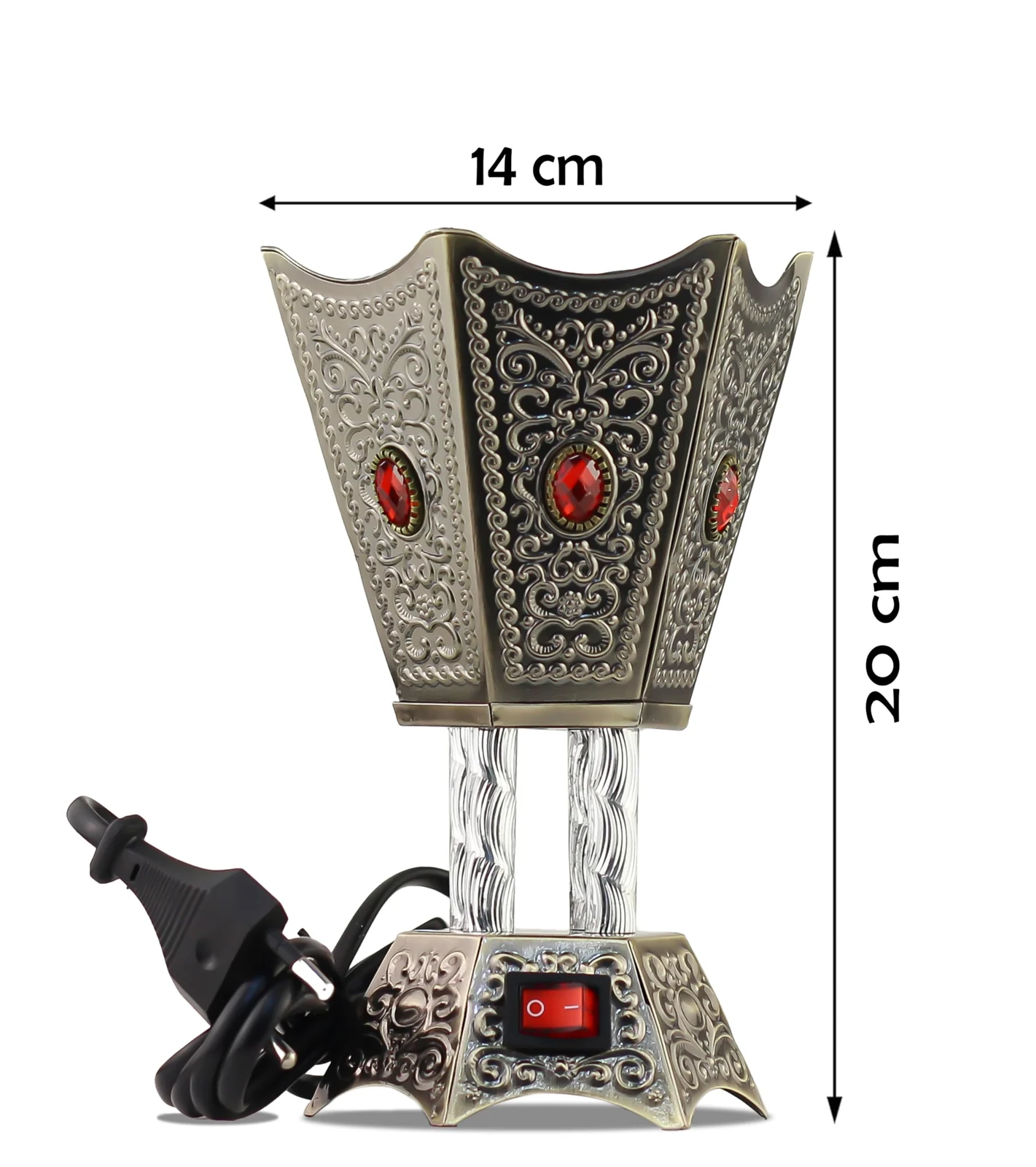 Mobigon Arabian Electric Incense Burners metal Vintage Arabic Burner, Middle Eastern Incense Holder- Electric Incense Burner Bakhoor Suitable For Arabian Oud, Home, Hotel Decor - Style 15