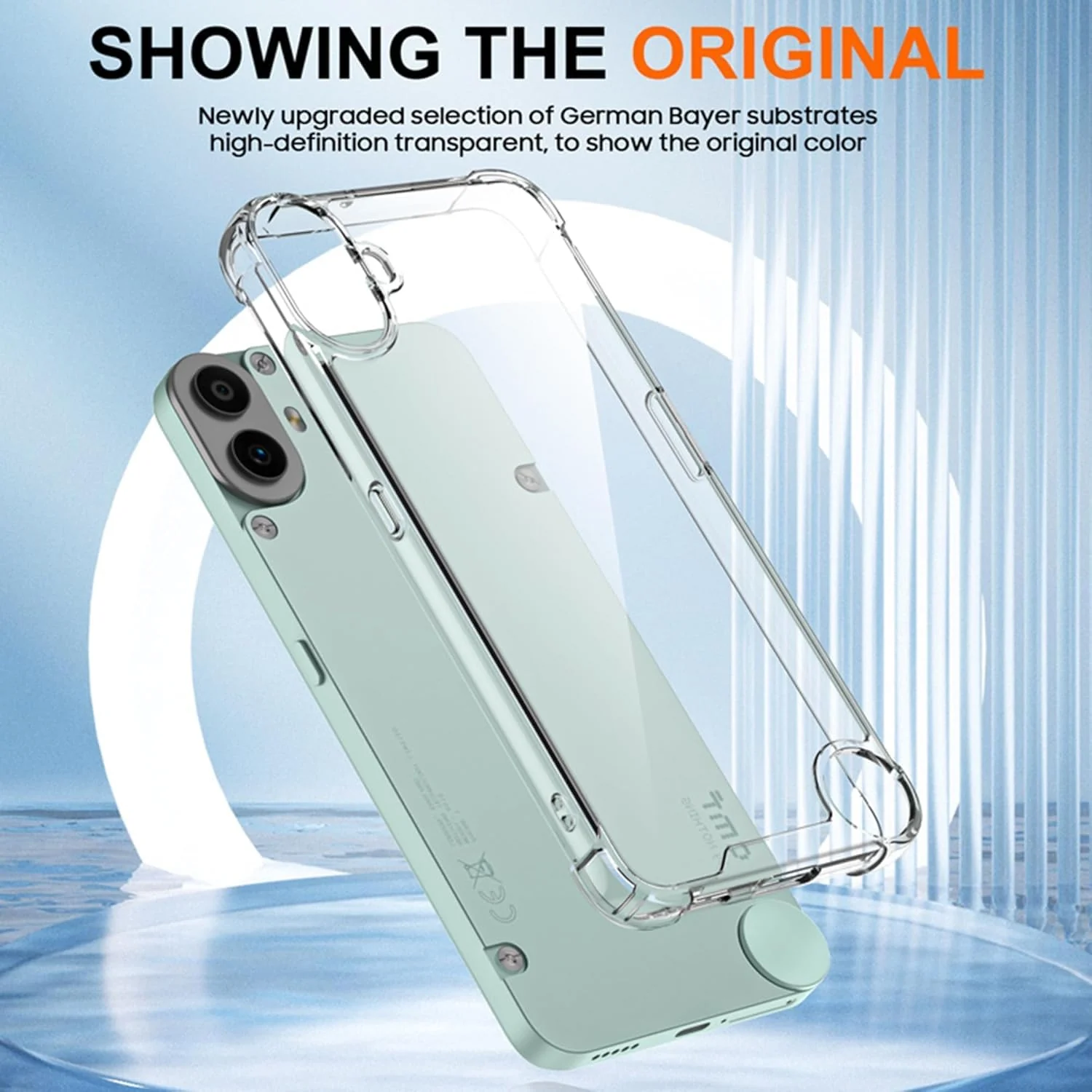 DL3 Mobilak Case Compatible with Nothing CMF Phone 1, Cover SiliconeTransparent TPU Gorilla Anti-shock Protector Camera Shockproof Corners - Clear