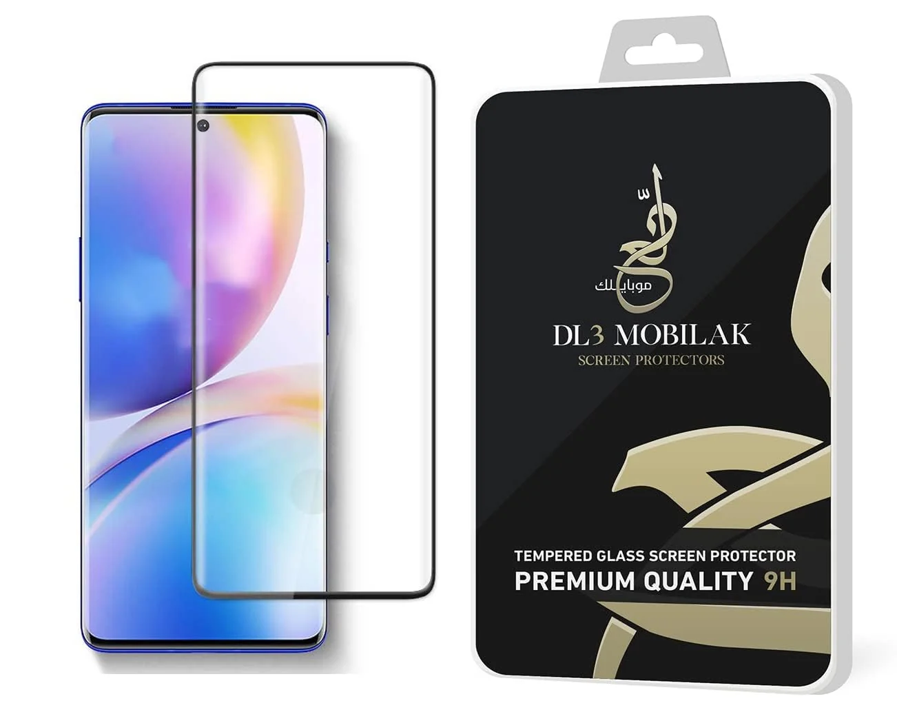 DL3 Mobilak Full Curved 5D Glass Screen Protector Full Glue For realme 11 Pro plus - Black