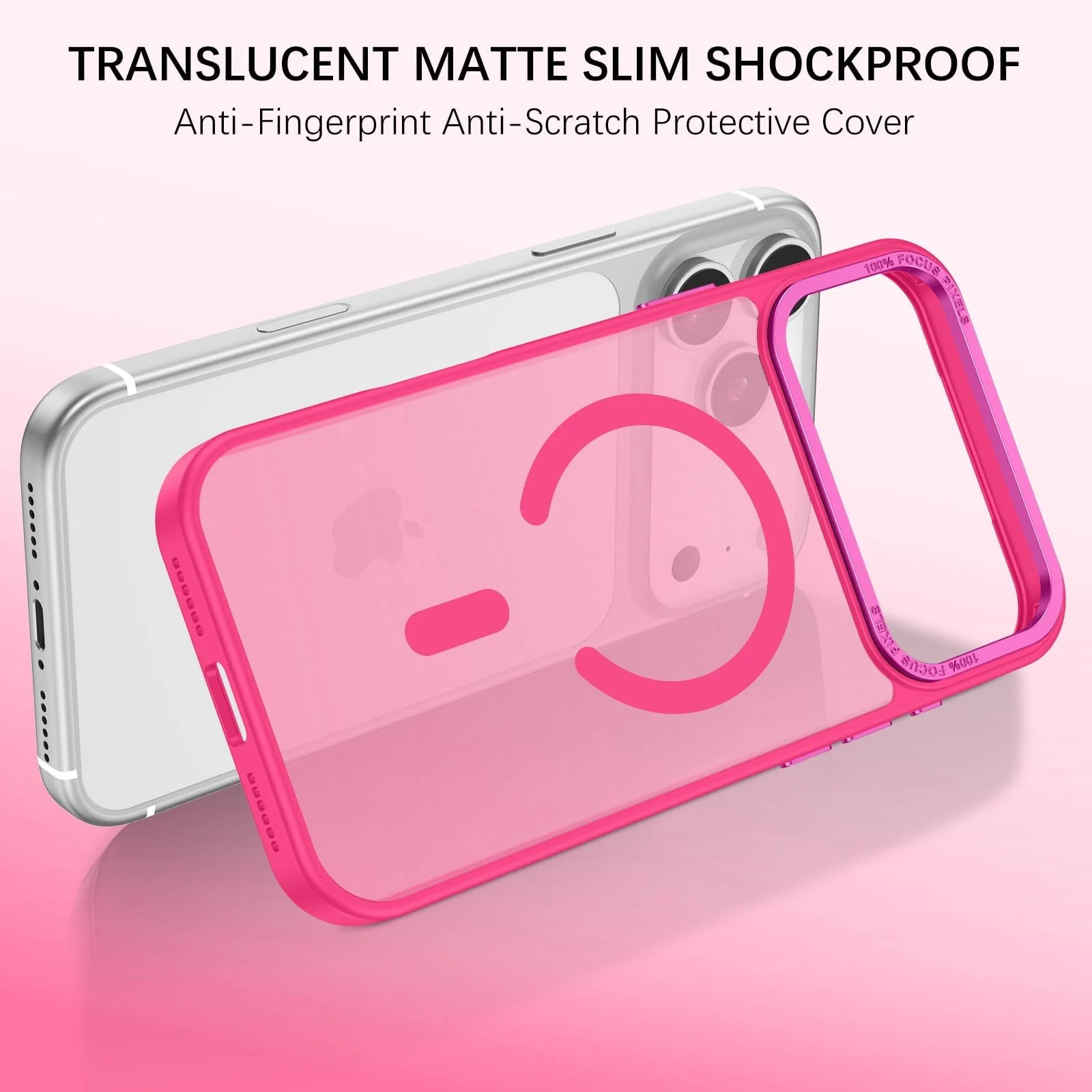 DL3 MOBILAK Protective Phone Case for Apple iPhone 18 Pro and 17 Pro - Hot Pink