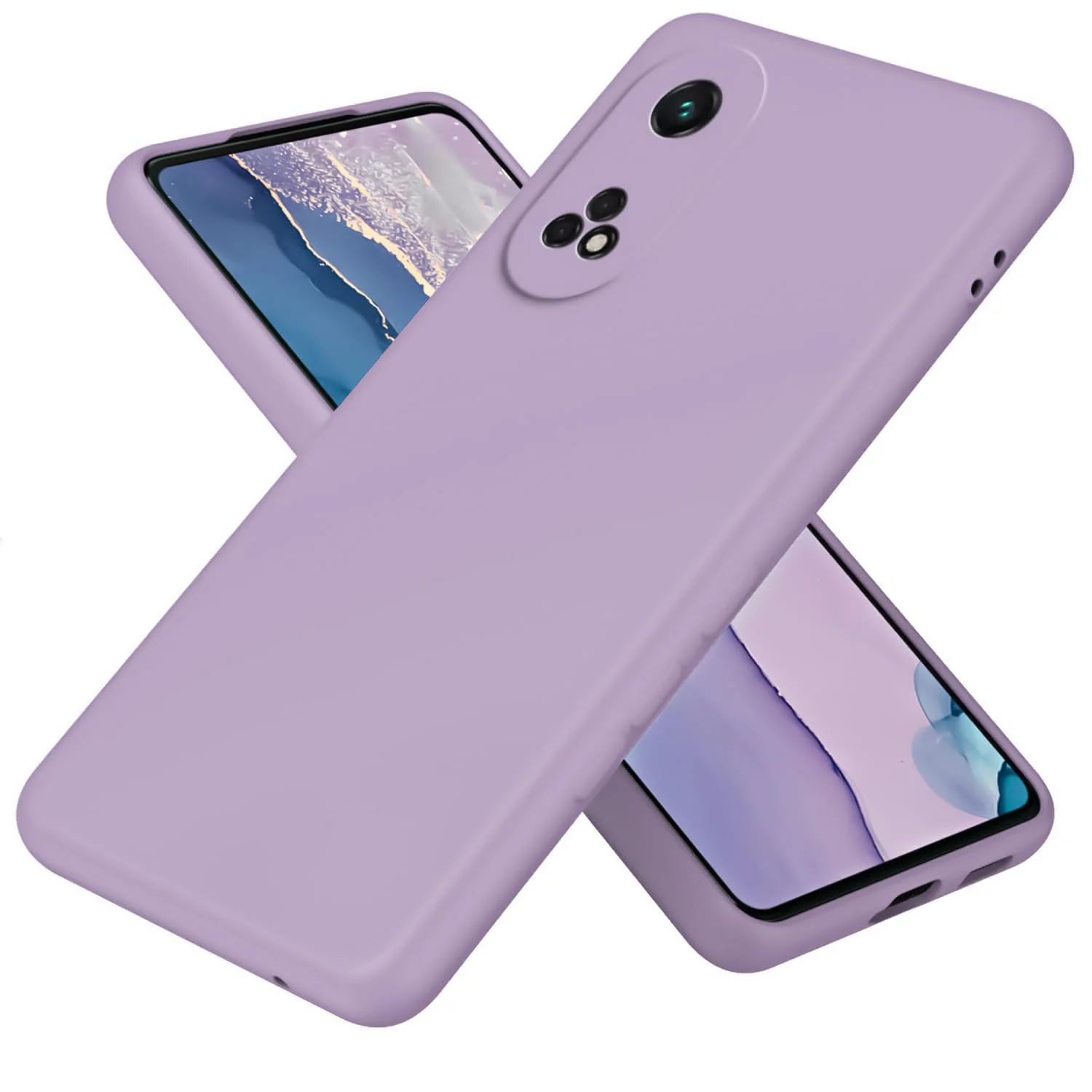 DL3 Mobilak OPPO Reno 8T 4G (Not 5G) Case, Soft Flexible Silicone Gel Rubber Bumper Cover, Full Body Shockproof Protective Phone Case - Lavender