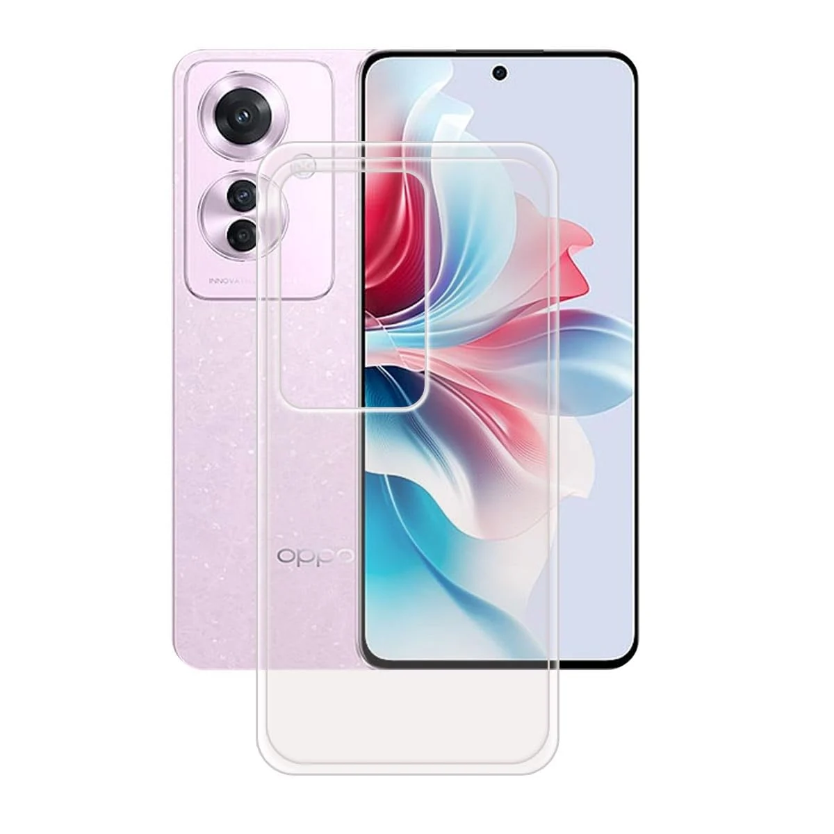 DL3 Mobilak Camera Protective Case Compatible with OPPO Reno11 F 5G / Reno 11F 5G Cover, Mobile Phone Case Thin Soft Silicone Anti-Yellow Protective Case - Clear