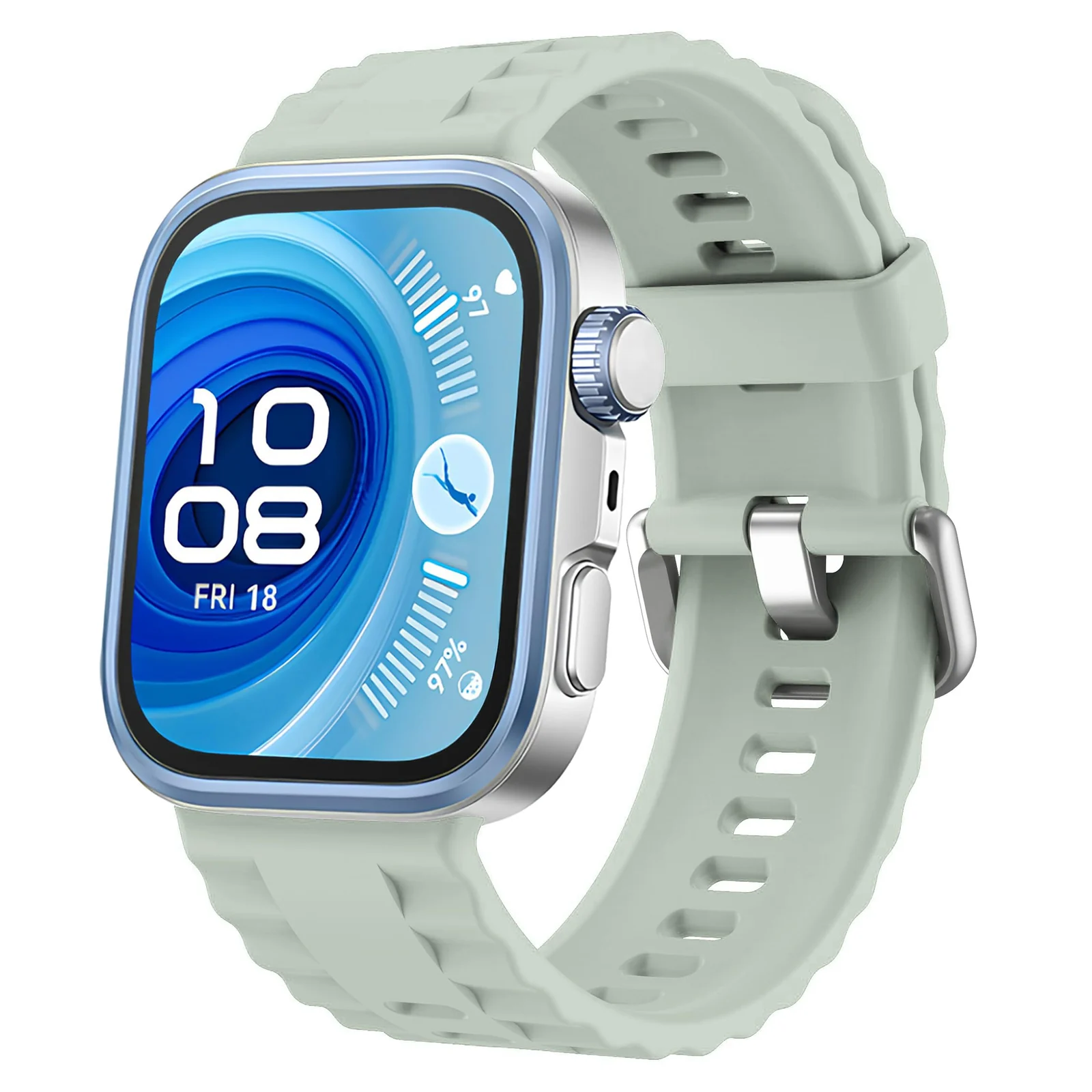 DL3 Mobilak Wavy Texture Sports Wristbands for Huawei Watch Fit 4/Fit 4 Pro/Fit 3 Strap, Breathable Silicone Wristband Strap Watch Strap Bracelet for Huawei Watch Fit 4 Pro/Fit4/3
