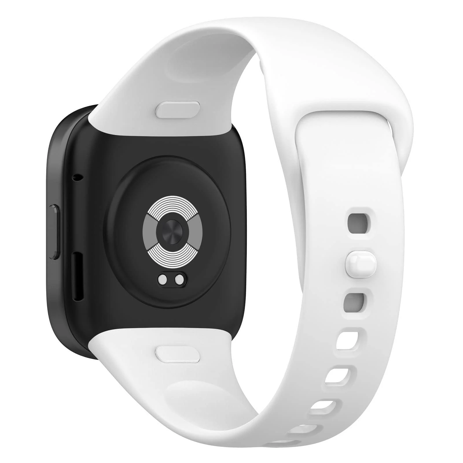 DL3 Mobilak Strap Watch Silicone Compatible With Xiaomi Redmi Watch 3, Sport Silicone Watch Band Wrist Strap, Bracelet Wristband Wrist Strap for Redmi Watch3 - White