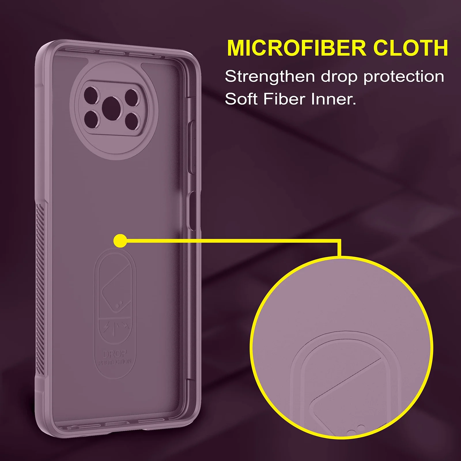 DL3 Mobilak Flexible Silicone and TPU Protective Case with Camera Protection for Xiaomi Poco X3 NFC / Poco X3 / Poco X3 Pro - Purple
