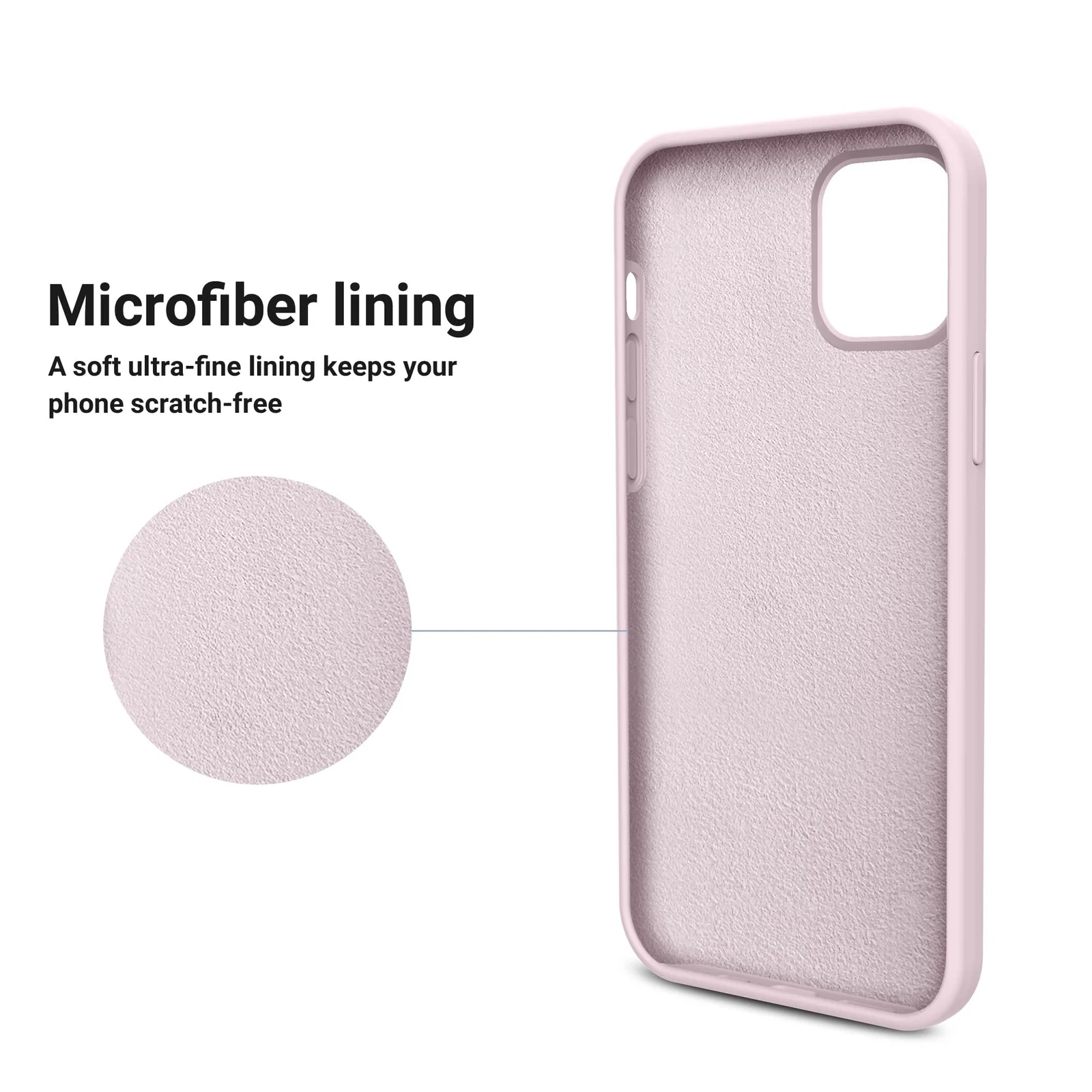 DL3 Mobilak Liquid Silicone Protective Case with Soft Microfiber Lining for iPhone 11 (6.1 Inch) - Ice Pink