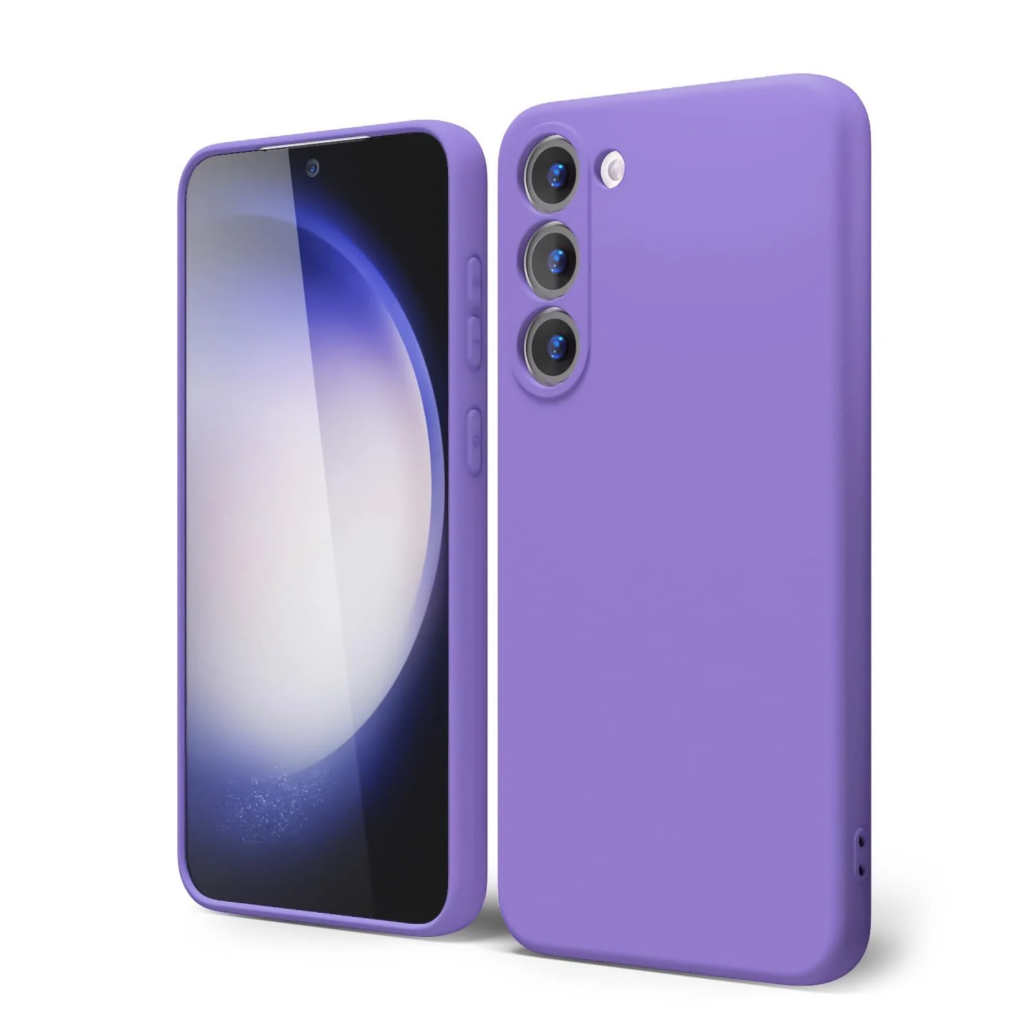 DL3 Mobilak Liquid Silicone Case for Samsung Galaxy Note 10, Shock-absorbing protection, Scratch-resistant surface, Soft microfiber lining - Light Purple