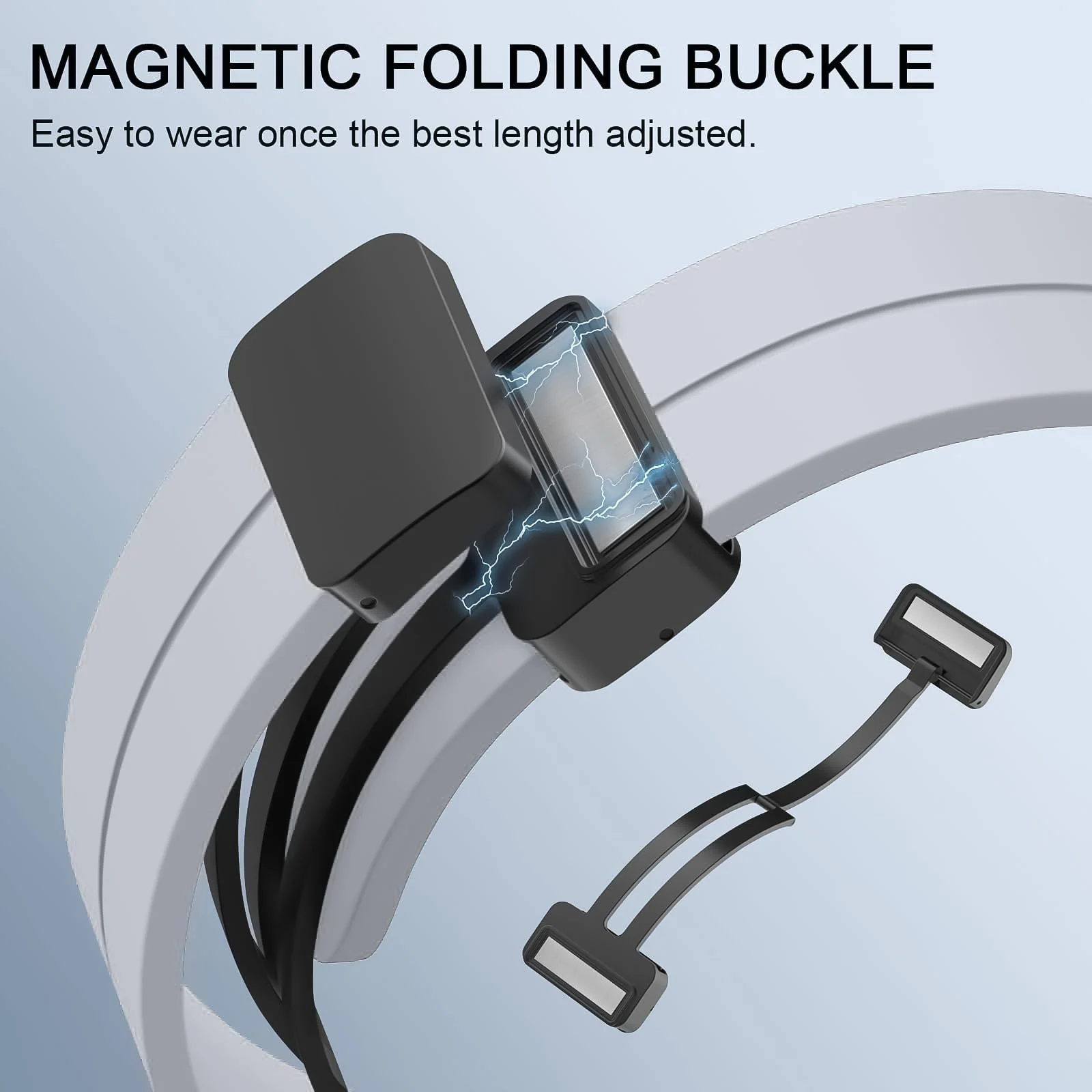 DL3 Mobilak 22MM Silicone Band Magnetic Clasp Strap For Xiaomi Redmi Watch 5 Active/5 Lite/Samsung Galaxy Watch 46mm/Watch 3 45mm/Gear S3/Huawei watch (GT6 GT5 GT4 GT3 GT2 GT 46MM)/GT6 Pro/Amazfit GTR4 - Grey