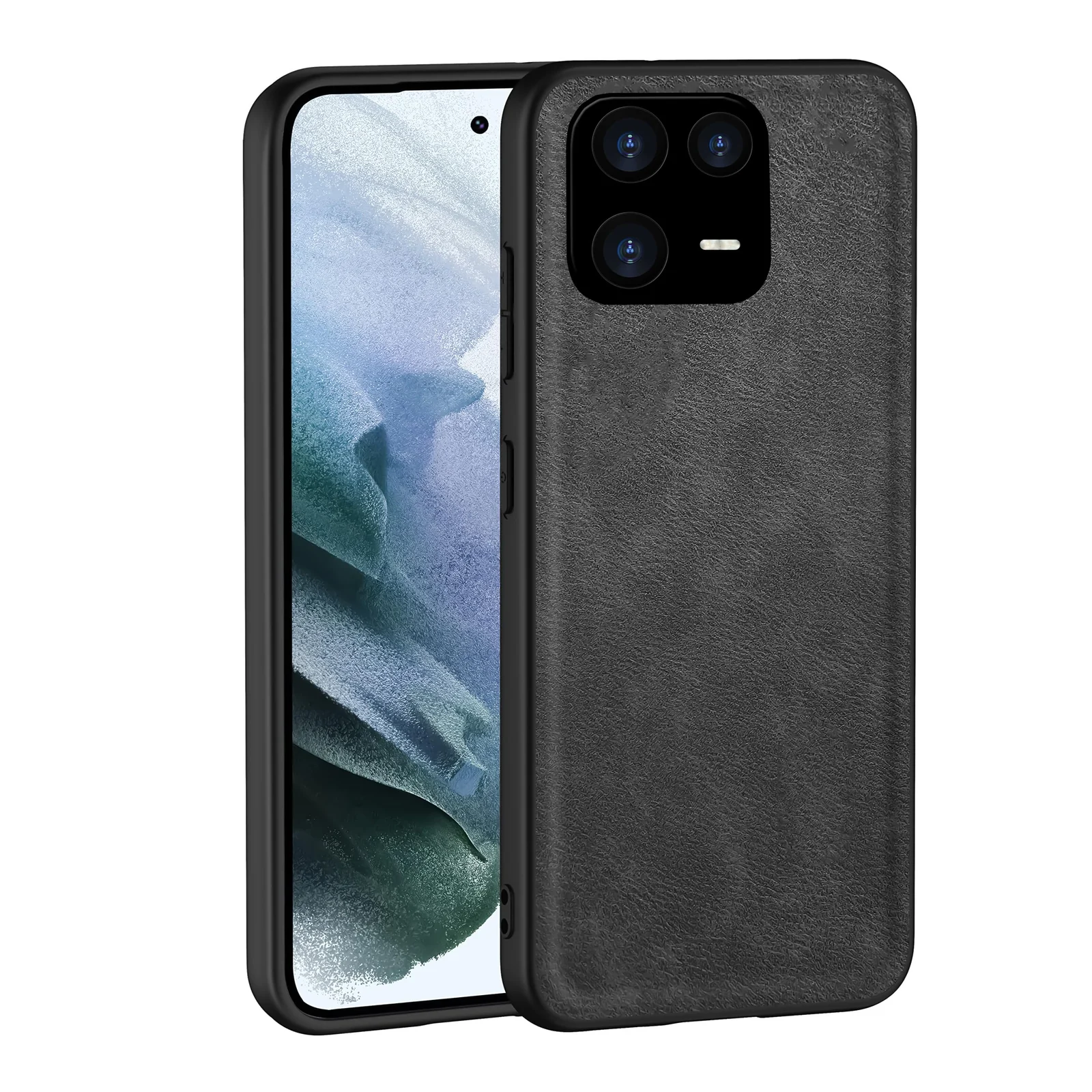 Dl3 Mobilak Case for Xiaomi 13 Pro Leather Case,Anti-Drop, Anti-Shock, Non-Slip Texture,Simple Cell Phong Cover (Gray)