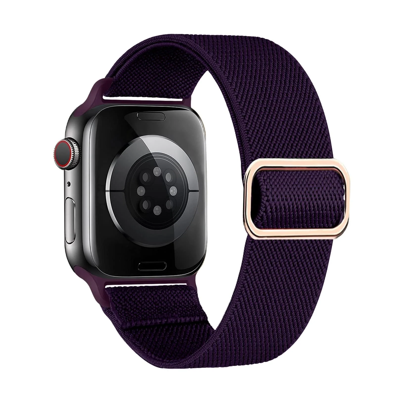 DL3 Mobilak Nylon Solo Loop Straps For Apple Watch Band 49mm 45mm 44mm 42mm 41mm 40mm 38mm, Elastic Wristbands for iwatch Ultra Series 9 8 7 6 5 4 3 2 1 Se (Deep, 42MM/44MM/45MM/49MM) - Deep Purple