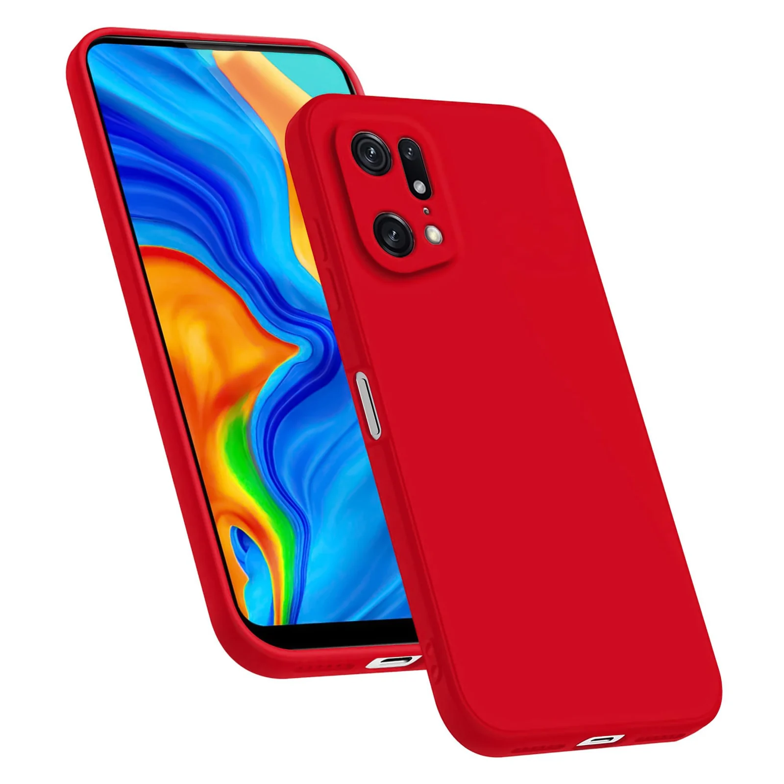 Dl3 Mobilak Oppo Find X5 Pro Case, Soft Flexible Liquid Silicone Gel Rubber Bumper Cover, Full Body Shockproof Protective Phone Case (Lavender Purple)