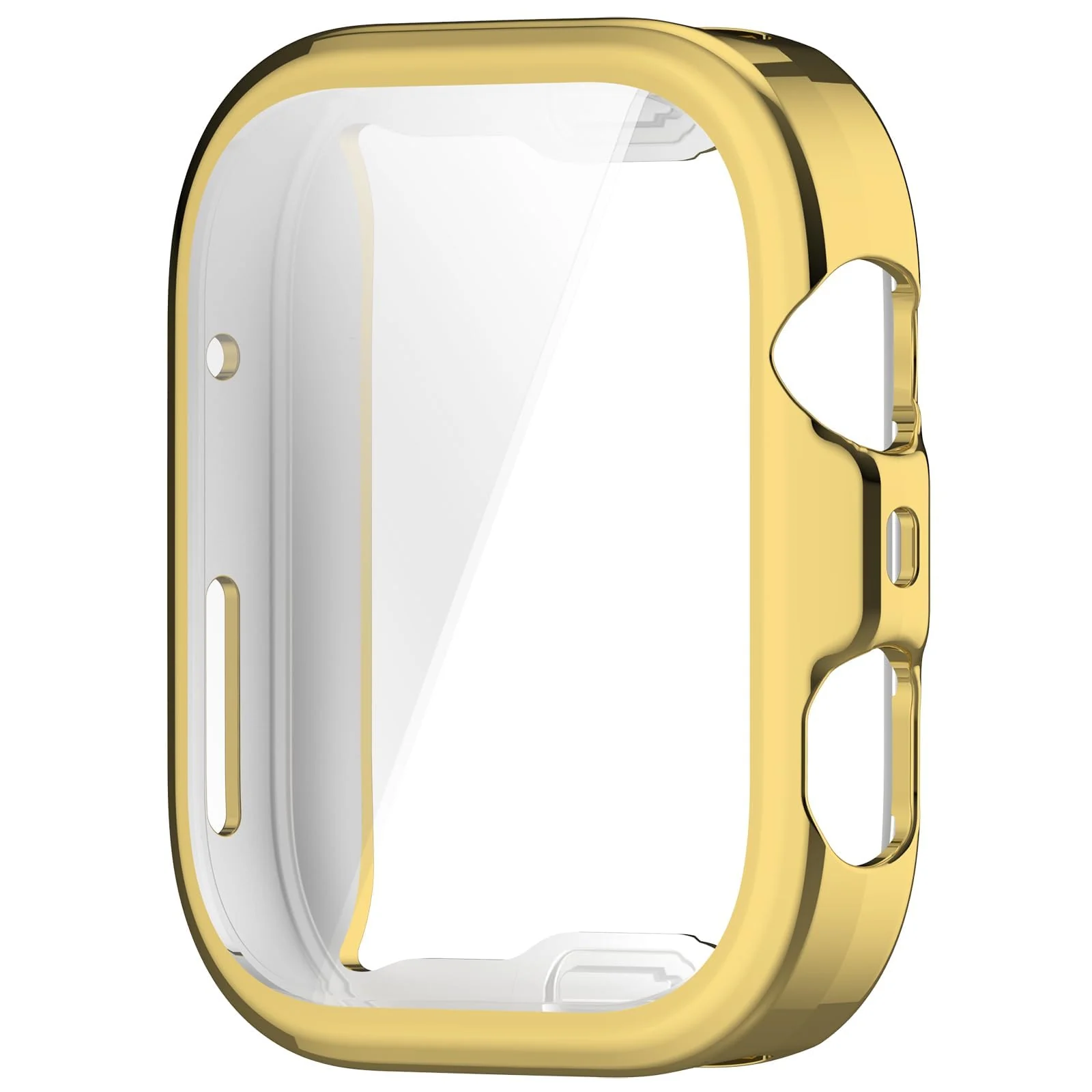 DL3 Mobilak Protective Case compatible with Huawei Watch Fit 4, All-around Flexible TPU Case with Built-in Screen Protector, Soft Frame & Shockproof Cover For Huawei Watch Fit 4 - Gold