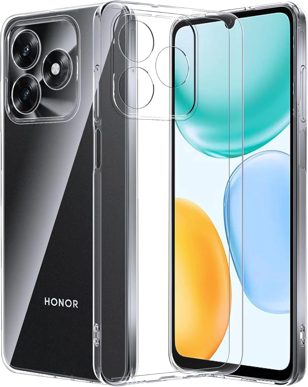 DL3 Mobilak Case Compatible with Honor X5c Plus, Case Crystal Soft TPU Gel Case Flexible Silicone Anti-Scratch Camera Protection TPU Cover - Clear