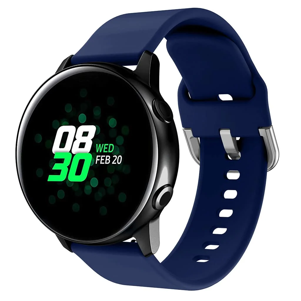 DL3 MOBILAK Silicone Buckle Bands 22MM Strap Compatible with Samsung galaxy watch3 45mm/galaxy 46mm/Gear S3/Huawei watch GT3 46MM/GT2E/GT2 Pro/GT GT2 46MM/Honor Magic Watch2 - Navy Blue