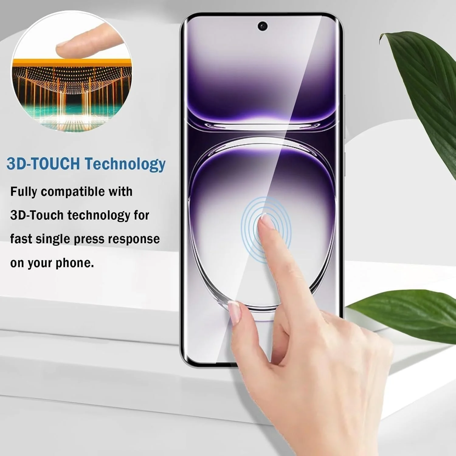 DL3 Mobilak 5D Full Glass Screen Protector For OPPO Reno 12 Pro. Black Frame - Clear