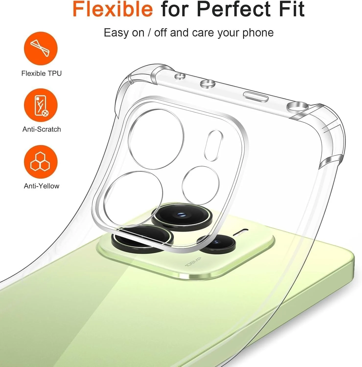 DL3 Mobilak Clear TPU Protective Case for Xiaomi Redmi Note 14 4G with Camera Protection and Shockproof Design - Clear