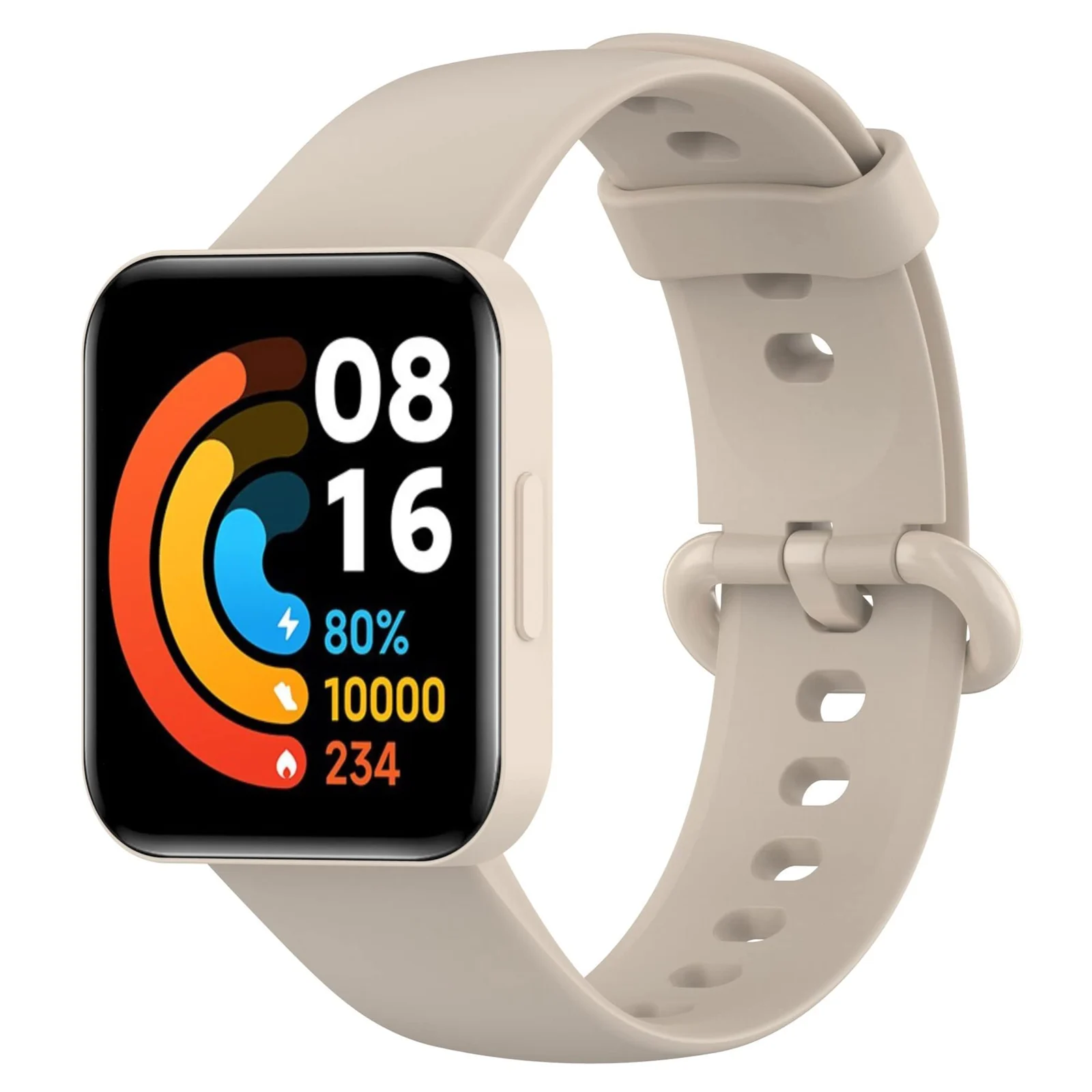 DL3 MOBILAK Strap Compatible with Xiaomi Redmi Watch 2 Lite/Poco Watch/Redmi Watch 2 / Horloge 2 Soft Replacement Sport Silicone Strap - Beige