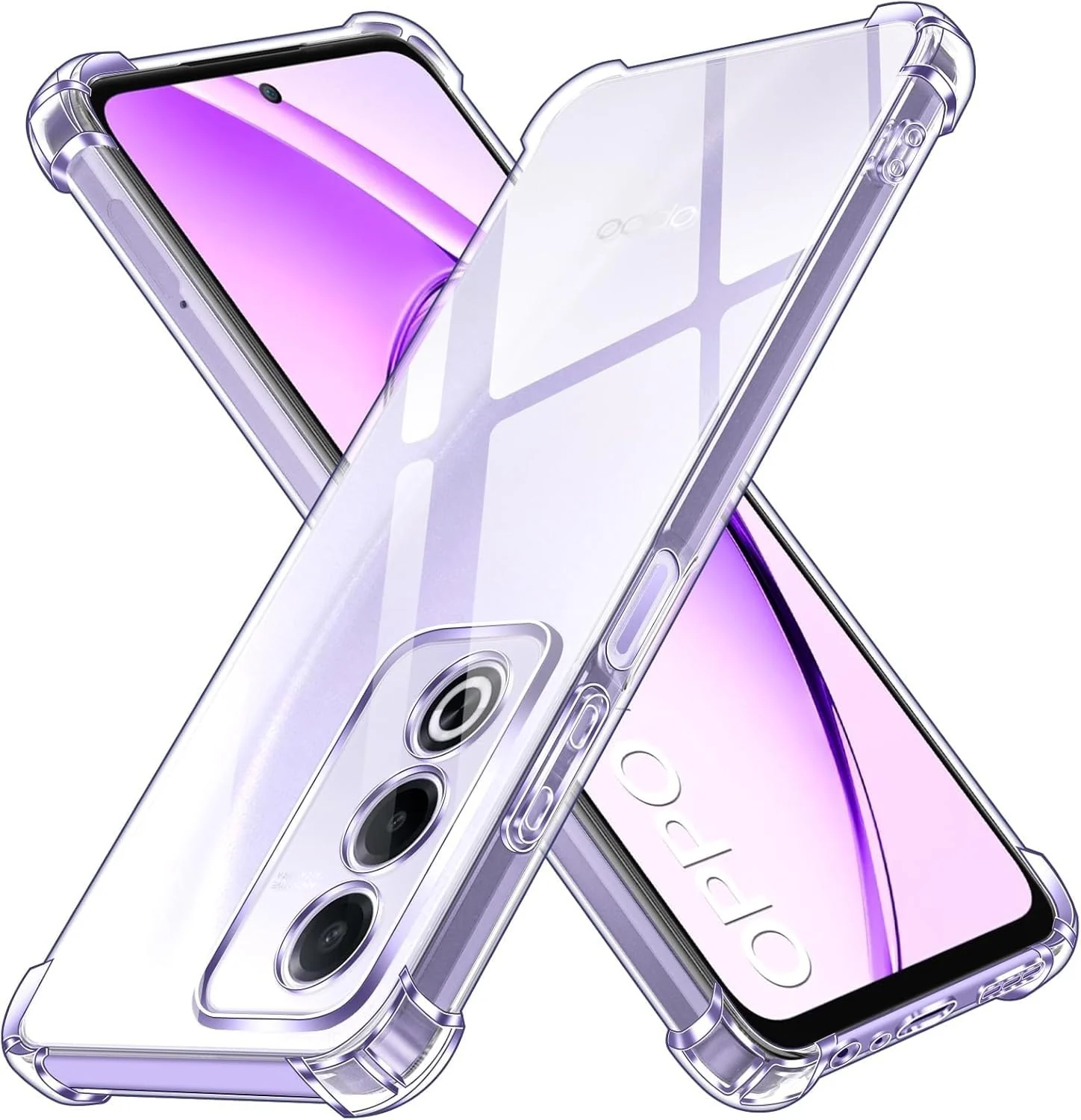 DL3 Mobilak Case Compatible with OPPO A80 5G, Cover Silicone TPU Gorilla Anti-shock Protector Camera Shockproof Corners - Clear