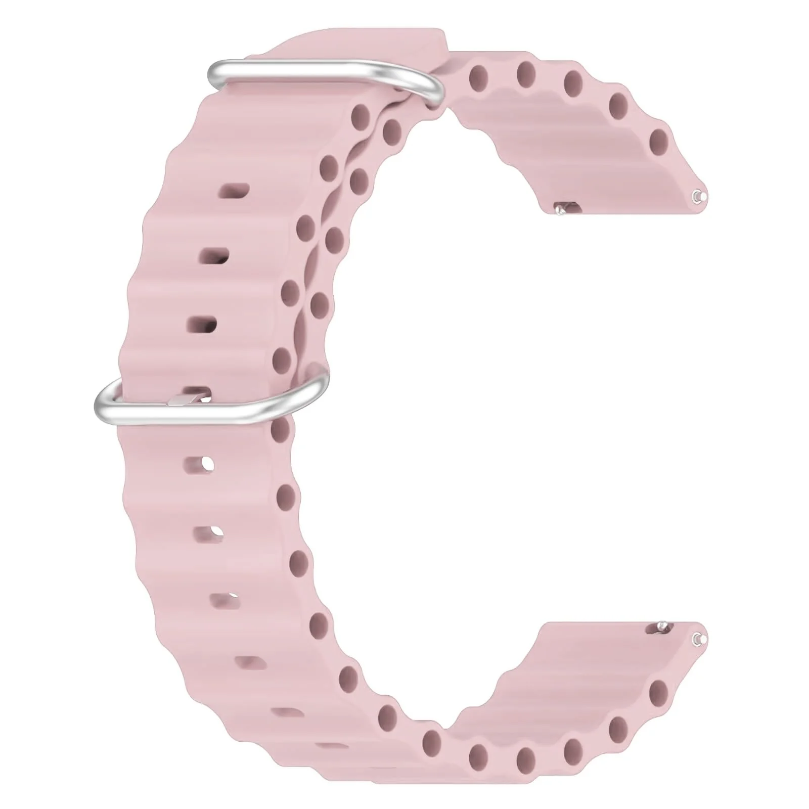DL3 Mobilak 20mm Ocean Band for Samsung Galaxy Watch 7/6/5/4/FE Band 40mm 44mm/Galaxy Watch 6/4 Classic Bands 47mm 43mm 46mm 42mm/Watch 5 pro 45mm/3 41mm/Active 2, Adjustable Soft Silicone Sport Loop Ocean Strap - Pink