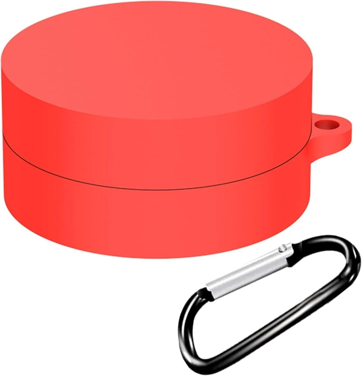 DL3 Mobilak Compatible with NOTHING CMF Buds Pro Case Cover, Soft Silicone Shockproof Protective Case Wireless Earbuds with Carabiner, Front LED Visible - Red