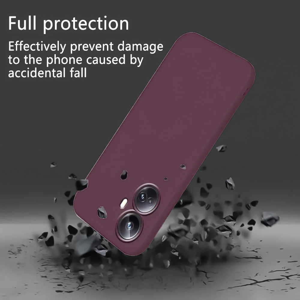 DL3 Mobilak Soft Silicone Protective Case for realme 10 pro plus with Microfiber Lining and Shockproof Design - Wine Red