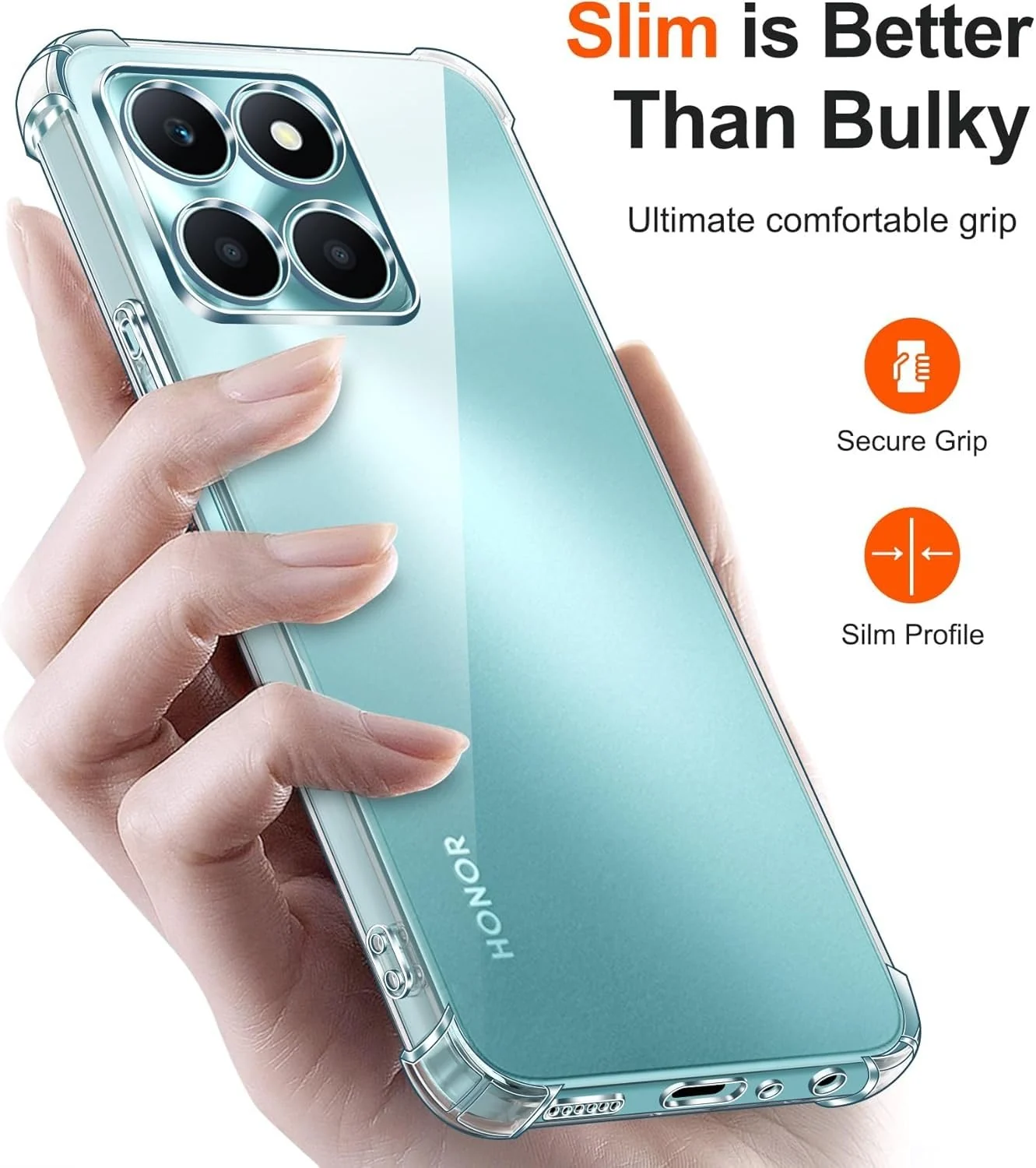 DL3 Mobilak Clear TPU Case for Honor X6a, Camera protection, Shock-absorbing protection, Scratch-resistant surface - Clear