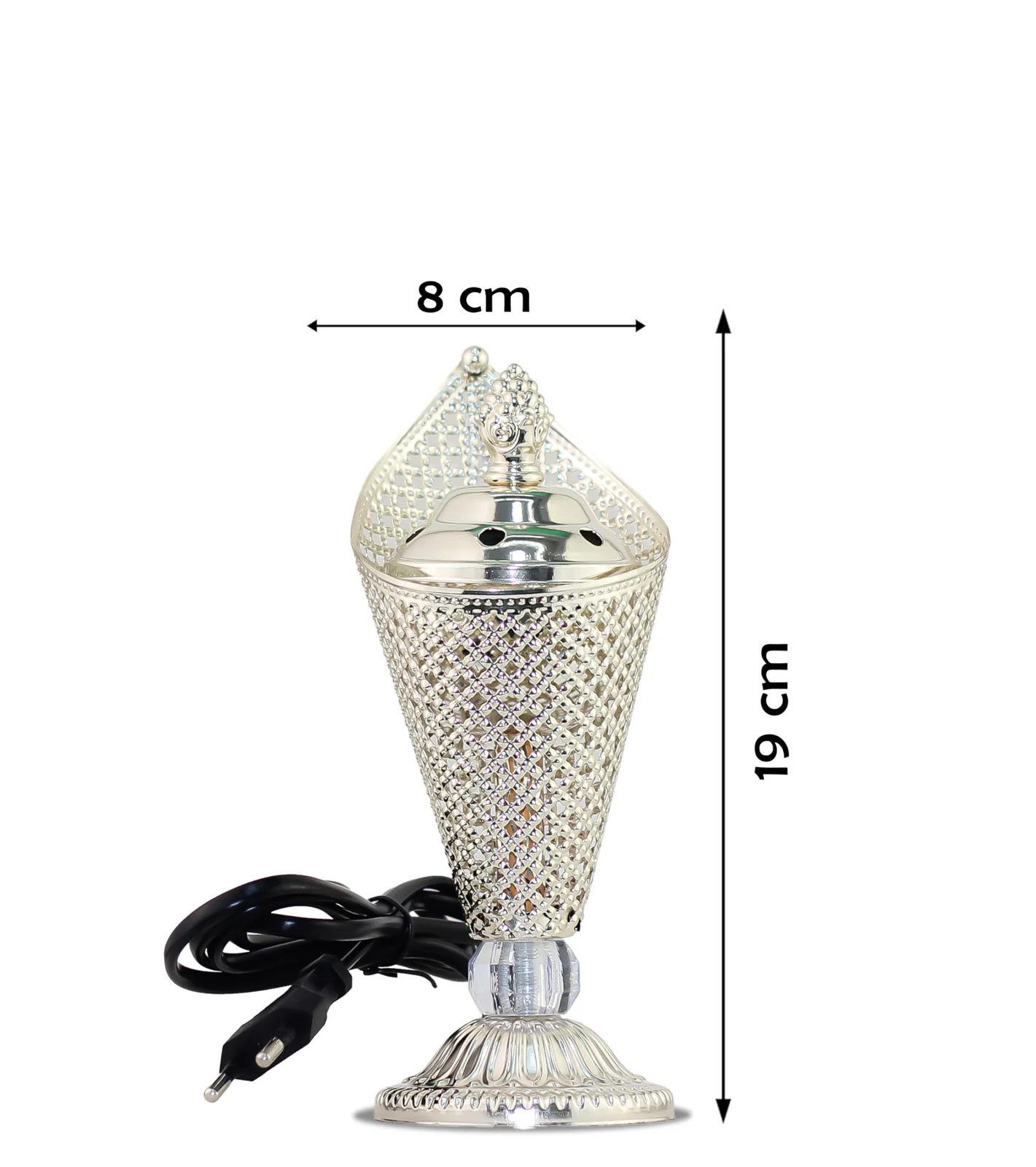 Mobigon Arabian Electric Incense Burners metal Vintage Arabic Burner, Middle Eastern Incense Holder- Electric Incense Burner Bakhoor Suitable For Arabian Oud, Home, Hotel Decor - Style 8