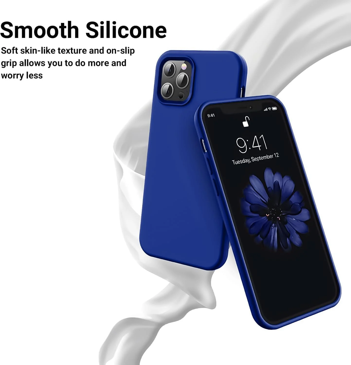 DL3 Mobilak Liquid Silicone Case for iPhone 14 Pro (6.1 Inch), Shock-absorbing protection, Scratch-resistant surface, Soft microfiber lining - Pepsi