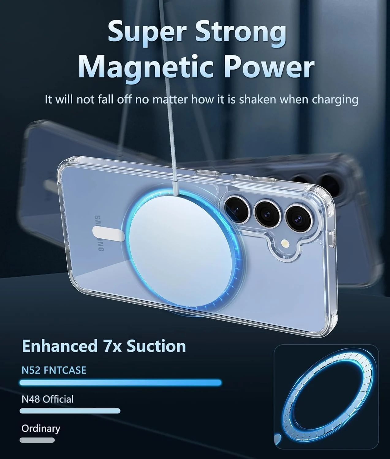 DL3 Mobilak for Samsung Galaxy S25 5G/Samsung S24 Case [Compatible with MagSafe] Slim Magnetic Bumper Case - Clear