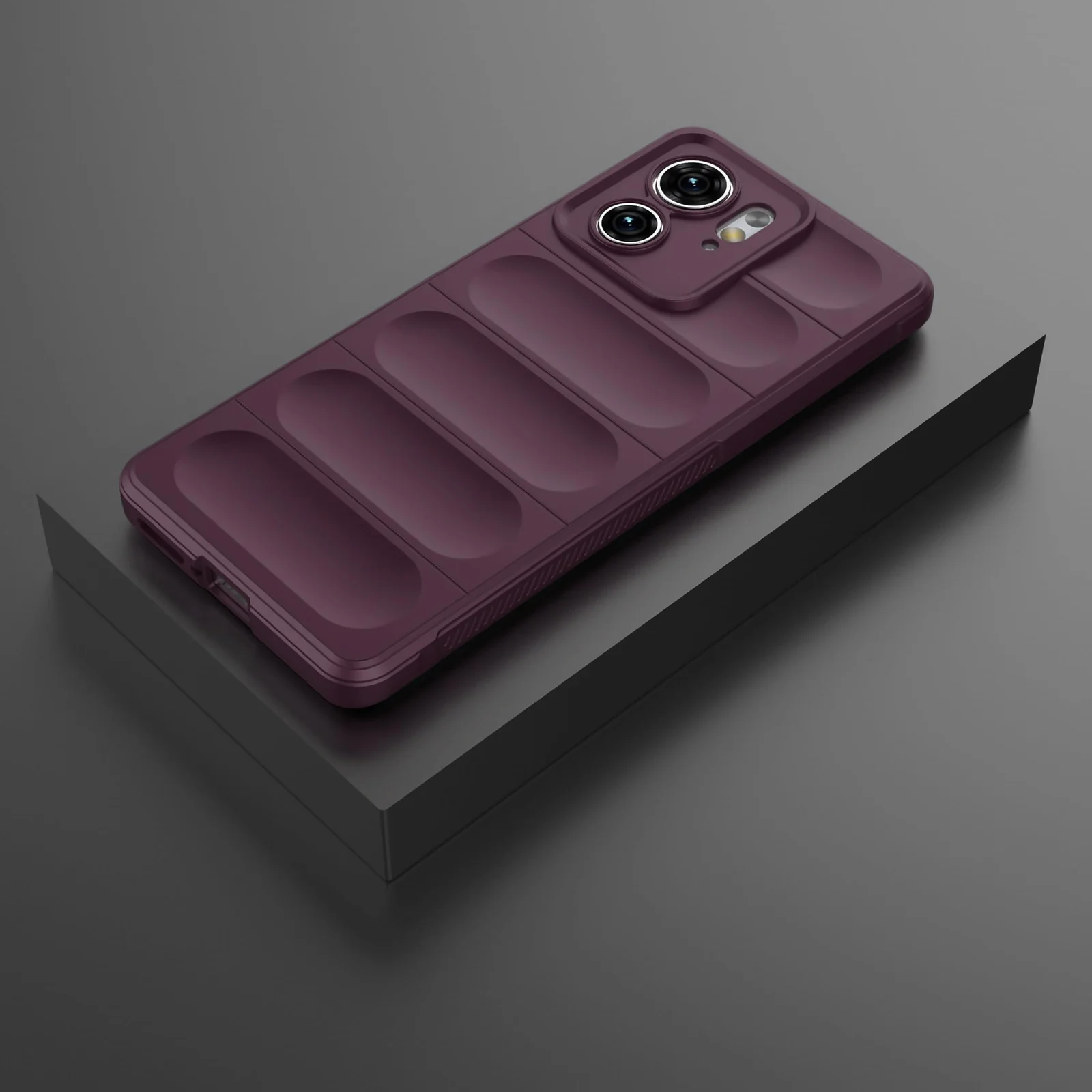 DL3 Mobilak Rugged Protective Case for Motorola Edge 40 5G, Camera protection, Shock-absorbing protection, Non-slip grip - Wine Red
