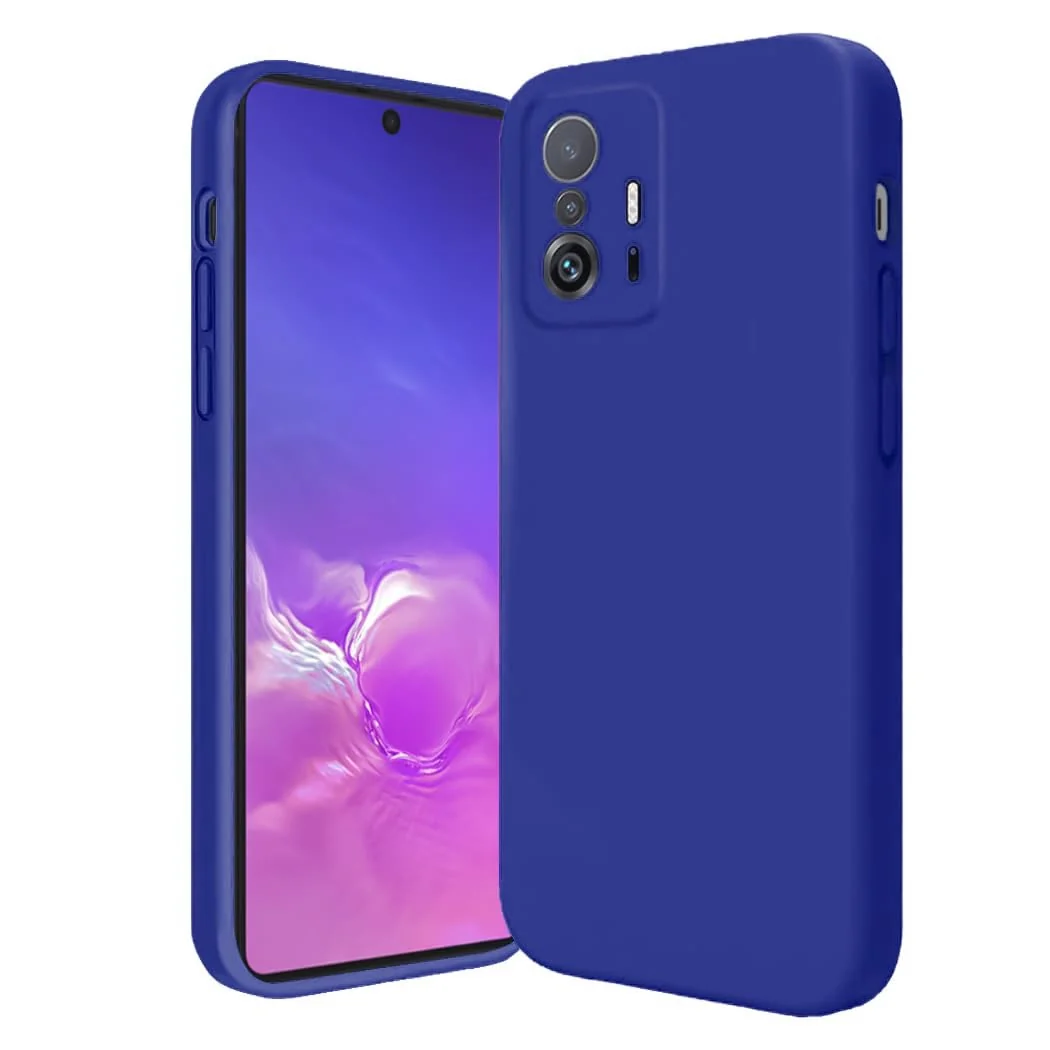 DL3 Mobilak Soft Silicone Protective Case for Xiaomi 11T / Xiaomi 11 T Pro with Microfiber Lining and Shockproof Design - Pepsi