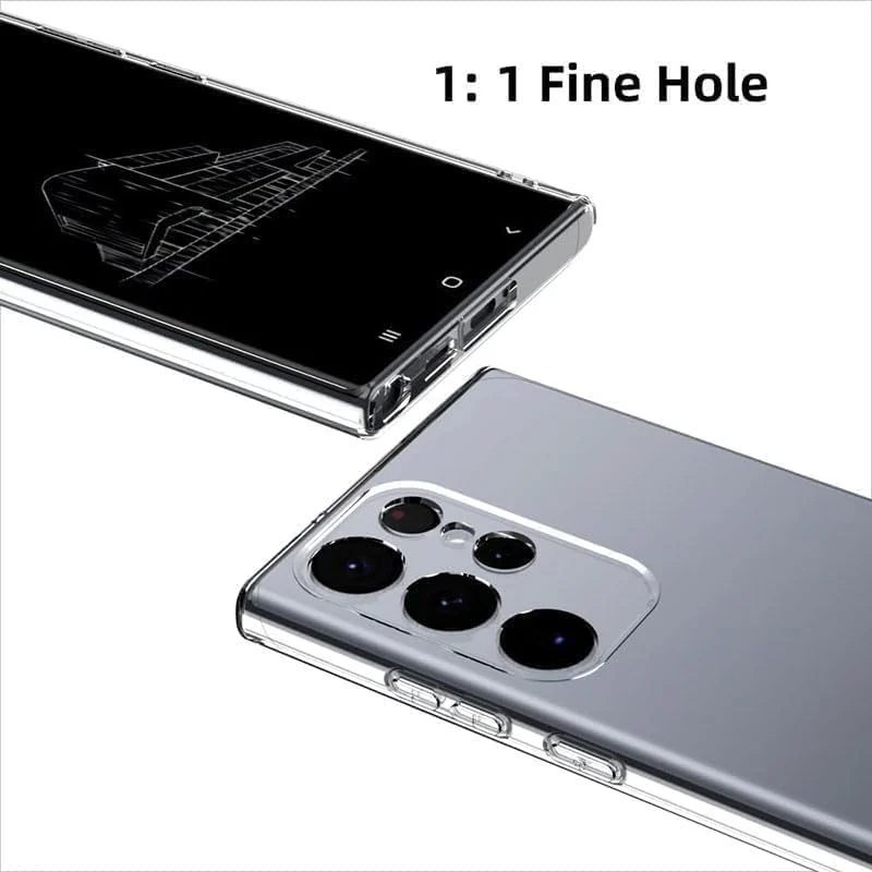 DL3 Mobilak Case Compatible with Samsung Galaxy S24 Ultra Case Crystal Clear Soft TPU Gel Case Flexible Silicone Anti-Scratch Camera Protection Transparent TPU Cover - Clear