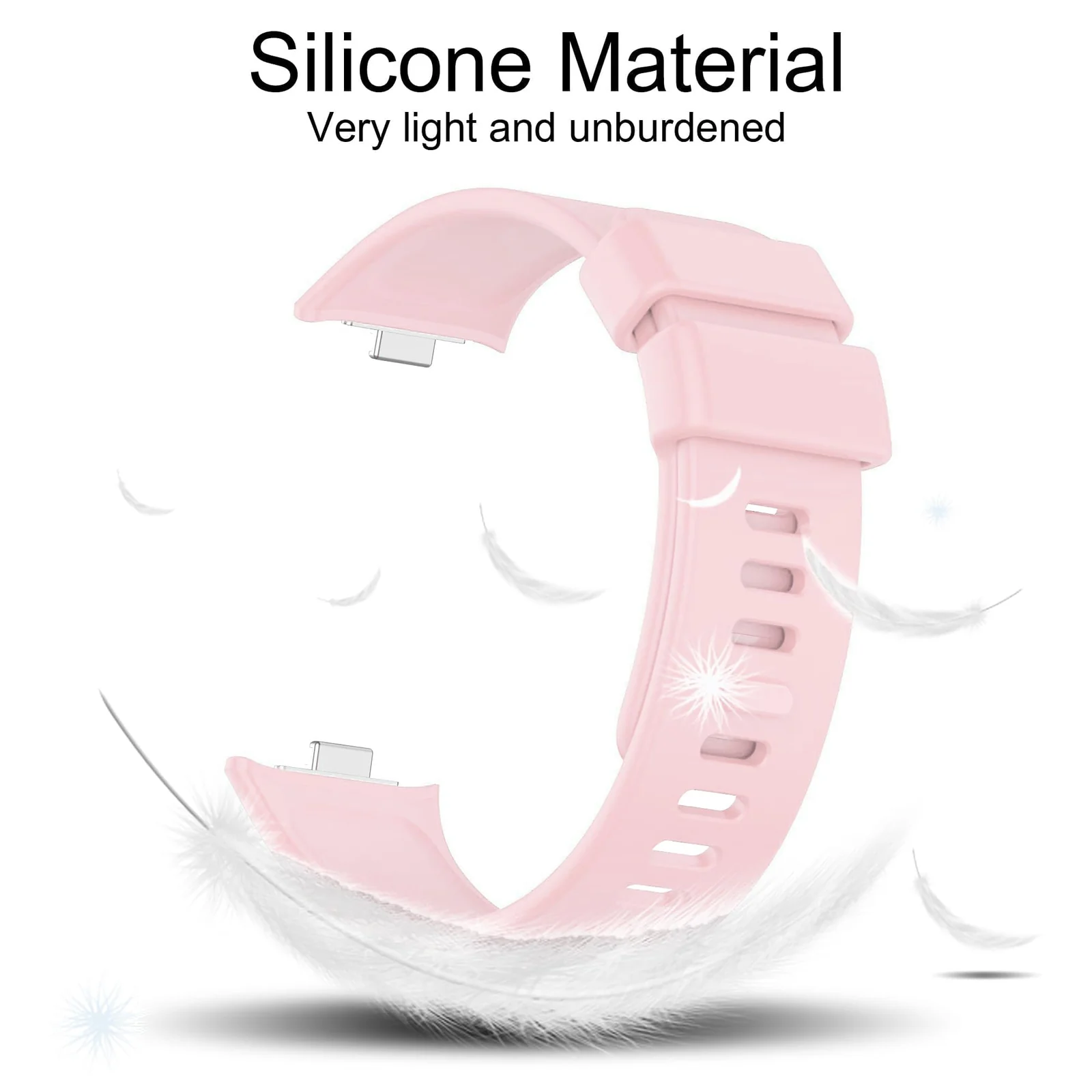 DL3 Mobilak Bracelet Compatible with Xiaomi Redmi Watch 6/5/4 / Xiaomi Smart Band 10 Pro/9 Pro/8 Pro, Soft TPU Replacement Strap Sports, Strap for Men and Women - Ice Pink