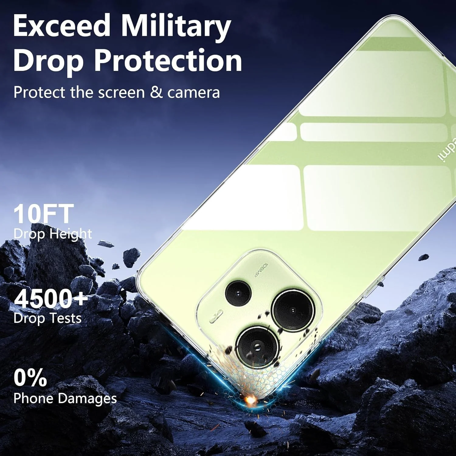 DL3 Mobilak Protective Case Compatible with Xiaomi Redmi Note 14 4G (Not 5G) Cover, Mobile Phone Case Thin Soft Silicone Anti-Yellow Protective Case - Clear