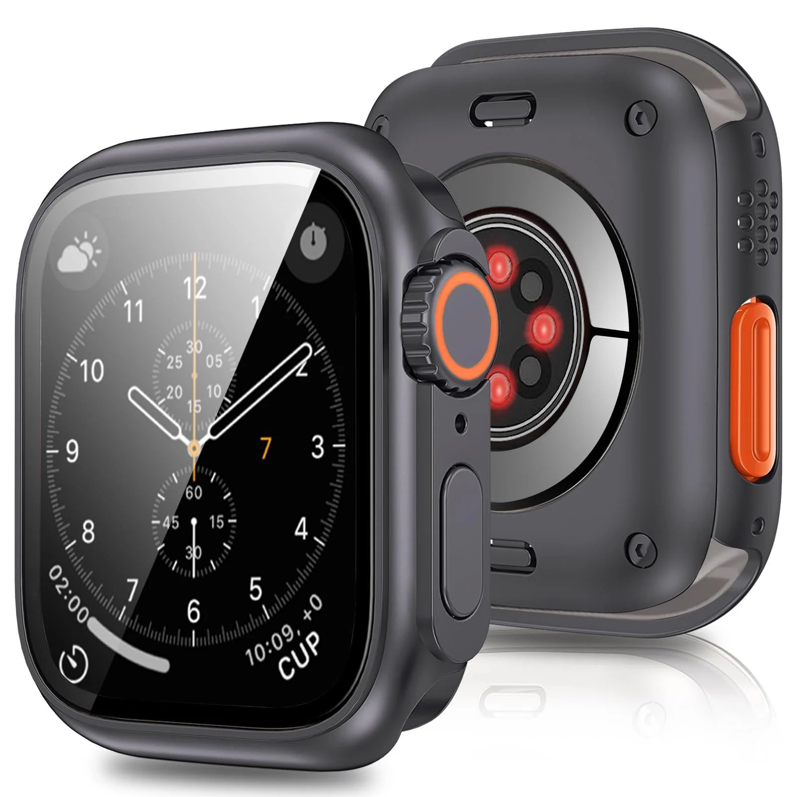 DL3 Mobilak for Apple Watch 41mm Screen Protector Case, [ Looks Like Ultra Protector Case ] Built-in Tempered Glass Screen Unique Design Case Cover for iWatch 41mm Series 9 8 7