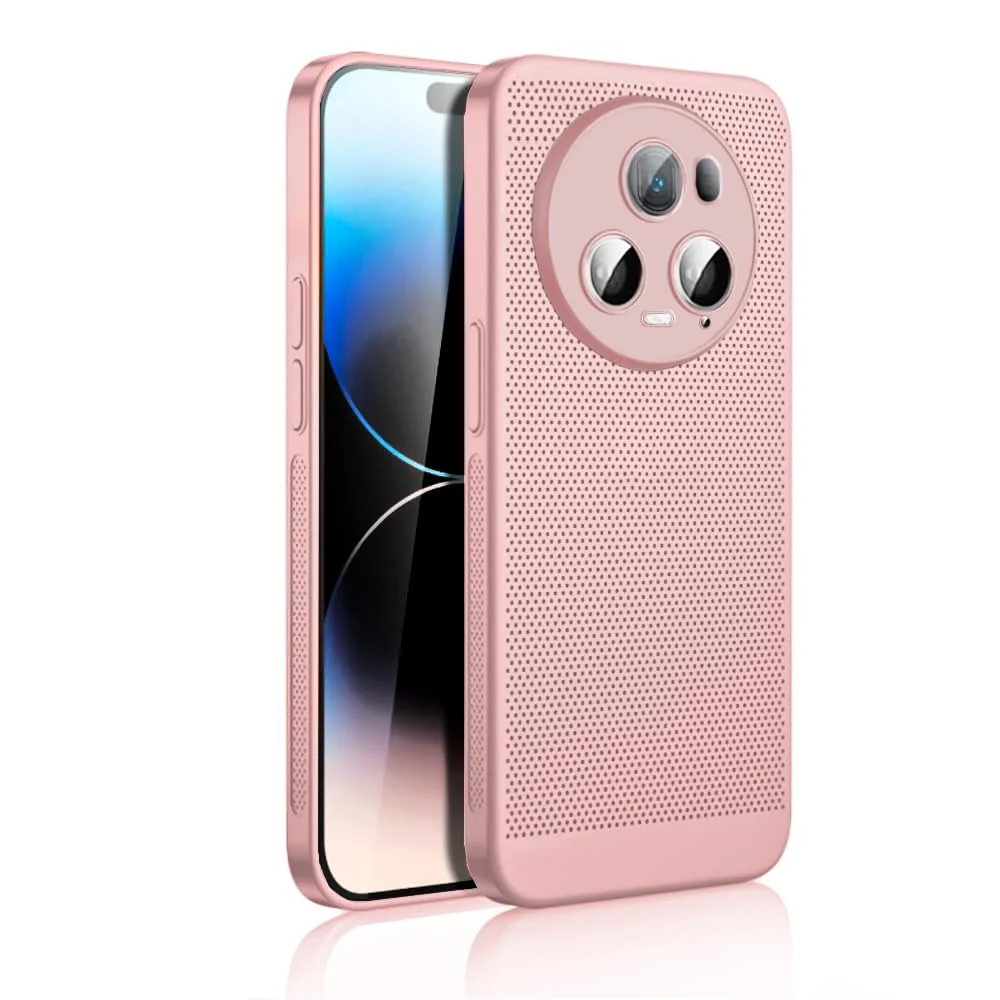 Dl3 Mobilak Case For HONOR Magic 5 Pro Heat Dissipation Case with Built-in Camera Lens Protector Slim Fit Breathable Cooling Anti-Fingerprint Hard PC Back Shockproof Cover (Gray)