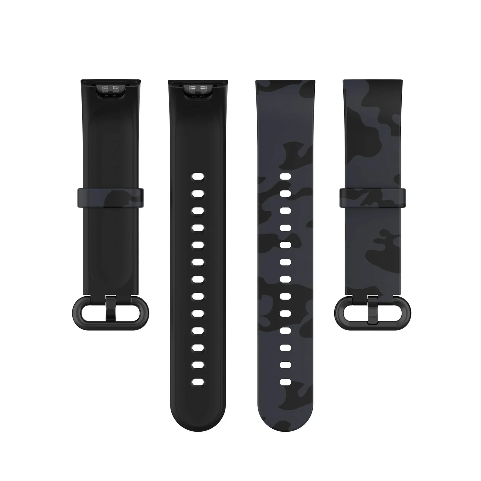 DL3 Mobilak Strap Compatible with Xiaomi Redmi Watch 2 Lite/Poco Watch/Redmi Watch 2 / Horloge 2 Soft Replacement Sport Silicone Strap (Camouflage Grey), unisex-adult - Black