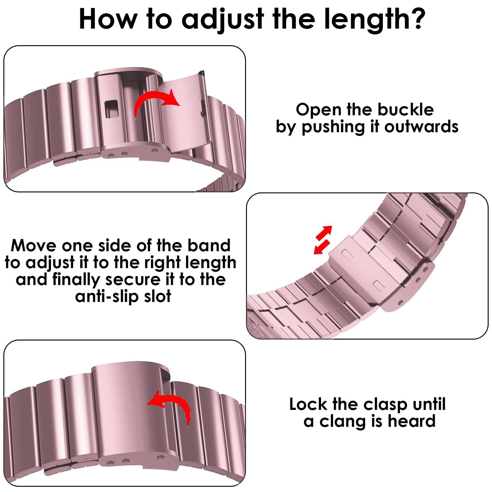 DL3 Mobilak Case with Strap For Apple Watch Ultra 2 49mm Stainless Steel Metal Straps, Hard PC Case With Glass Screen Protector Cover with Strap Bands for Apple Watch Ultra 49mm - Pink
