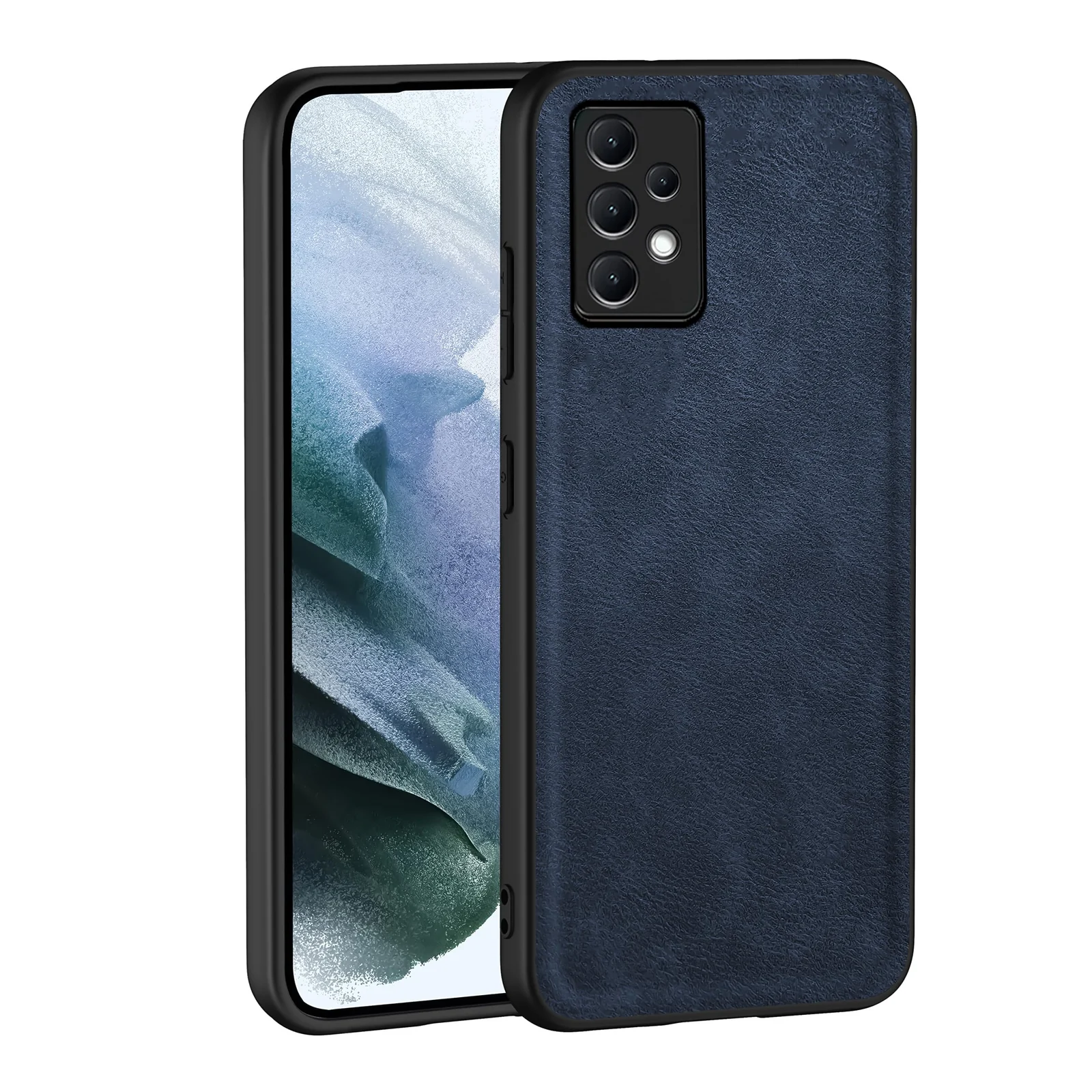Dl3 Mobilak Case for Samsung Galaxy A13 4G / A23 Leather Case,Anti-Drop, Anti-Shock, Non-Slip Texture,Simple Cell Phong Cover (Gray)