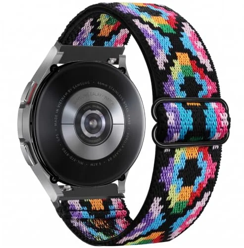 22MM Strap Nylon Loop Band For Xiaomi Redmi Watch 5 Active/5 Lite/for Samsung Galaxy Watch 46MM/Watch 3 45MM/Gear S3/for Huawei watch (GT7 GT6 GT5 GT4 GT3 46MM)/GT2E/GT 7 Pro/GT 6 Pro (Bohemia Color)