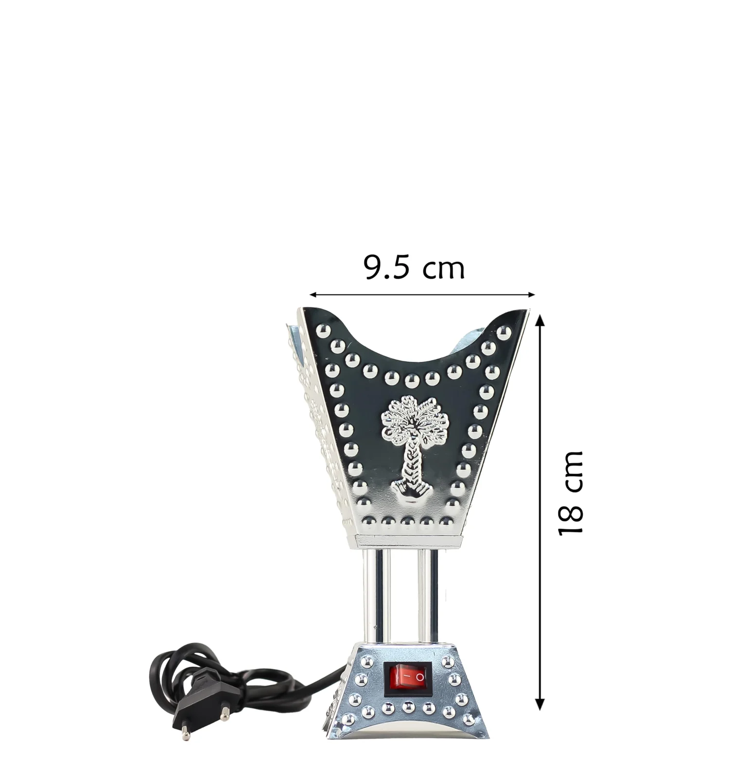 Mobigon Arabian Electric Incense Burners metal Vintage Arabic Burner, Middle Eastern Incense Holder- Electric Incense Burner Bakhoor Suitable For Arabian Oud, Home, Hotel Decor - A. silver