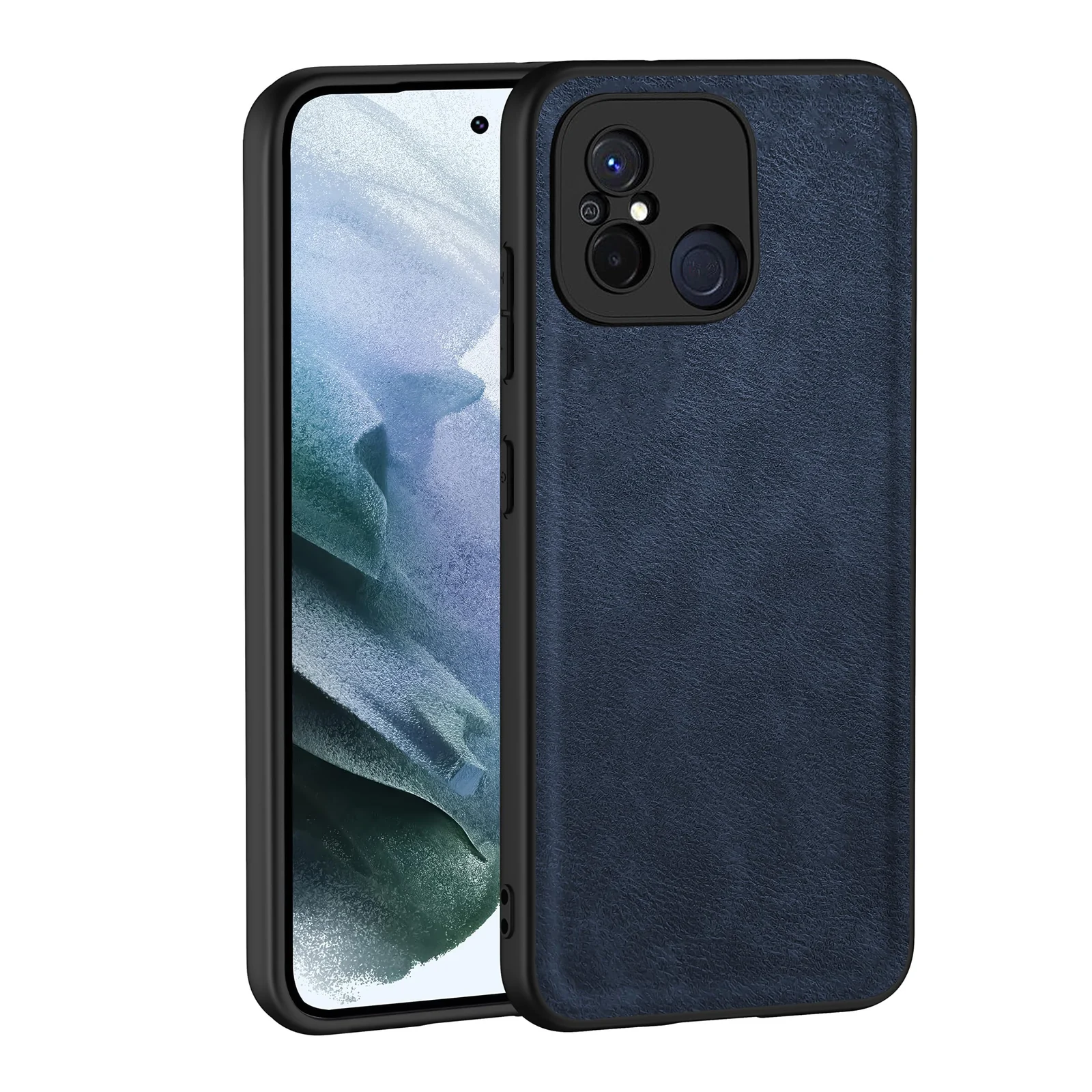 Dl3 Mobilak Case for Xiaomi Redmi 12C/Redmi 11A/Poco C55 Leather Case,Anti-Drop, Anti-Shock, Non-Slip Texture,Simple Cell Phong Cover for Xiaomi Redmi 12C/Redmi 11A/Poco C55 (Gray)