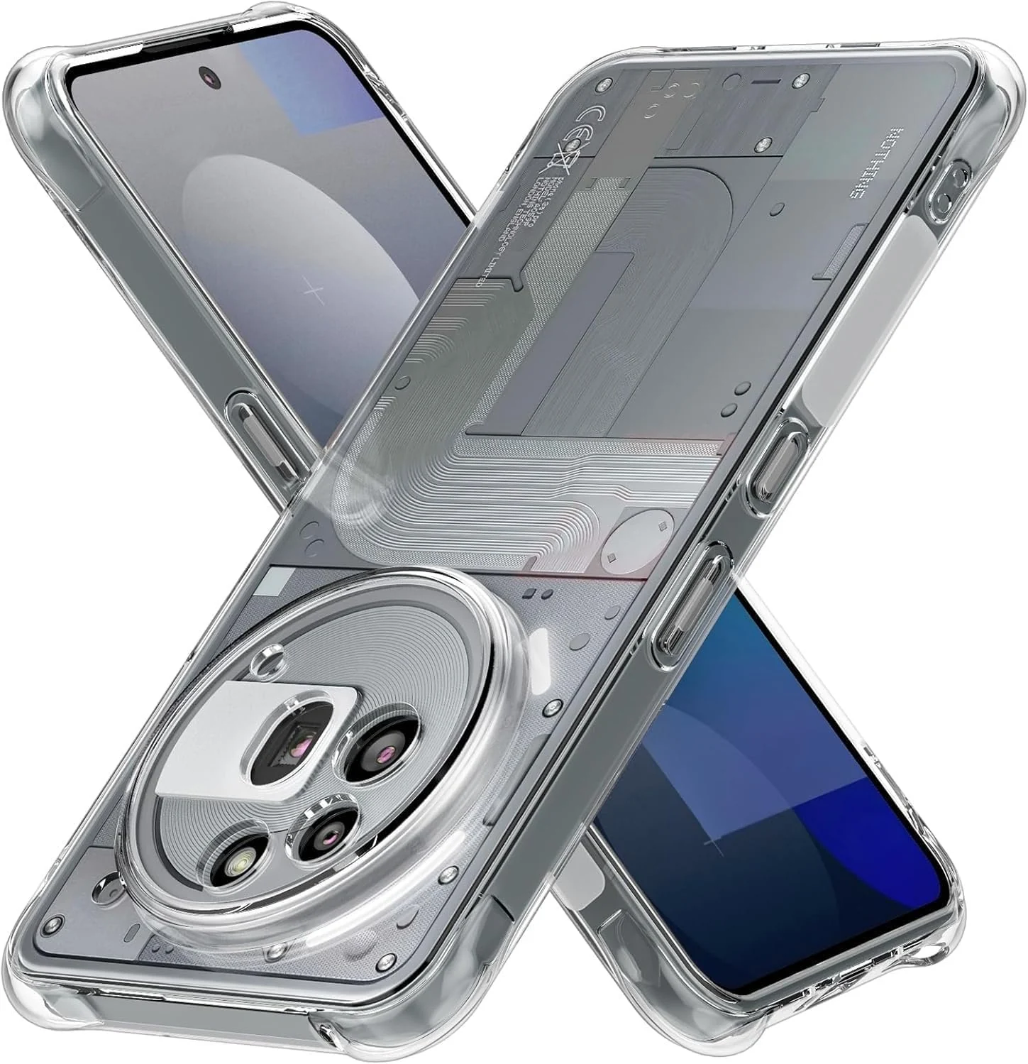DL3 Mobilak Case Compatible with Nothing Phone 3A Pro, Cover Silicone TPU Gorilla Anti-shock Protector Camera Shockproof Corners - Clear