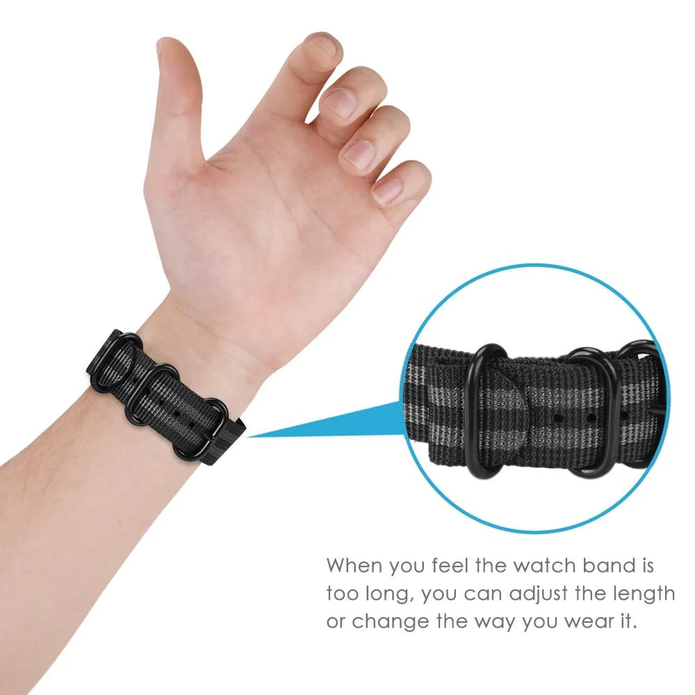 DL3 Mobilak Nylon Band Compatible with Xiaomi Redmi Watch 5 Active/Redmi Watch 5 Lite, 22mm Metal Buckle Sports Watch Strap Men Women Replacement Strap - Red Black