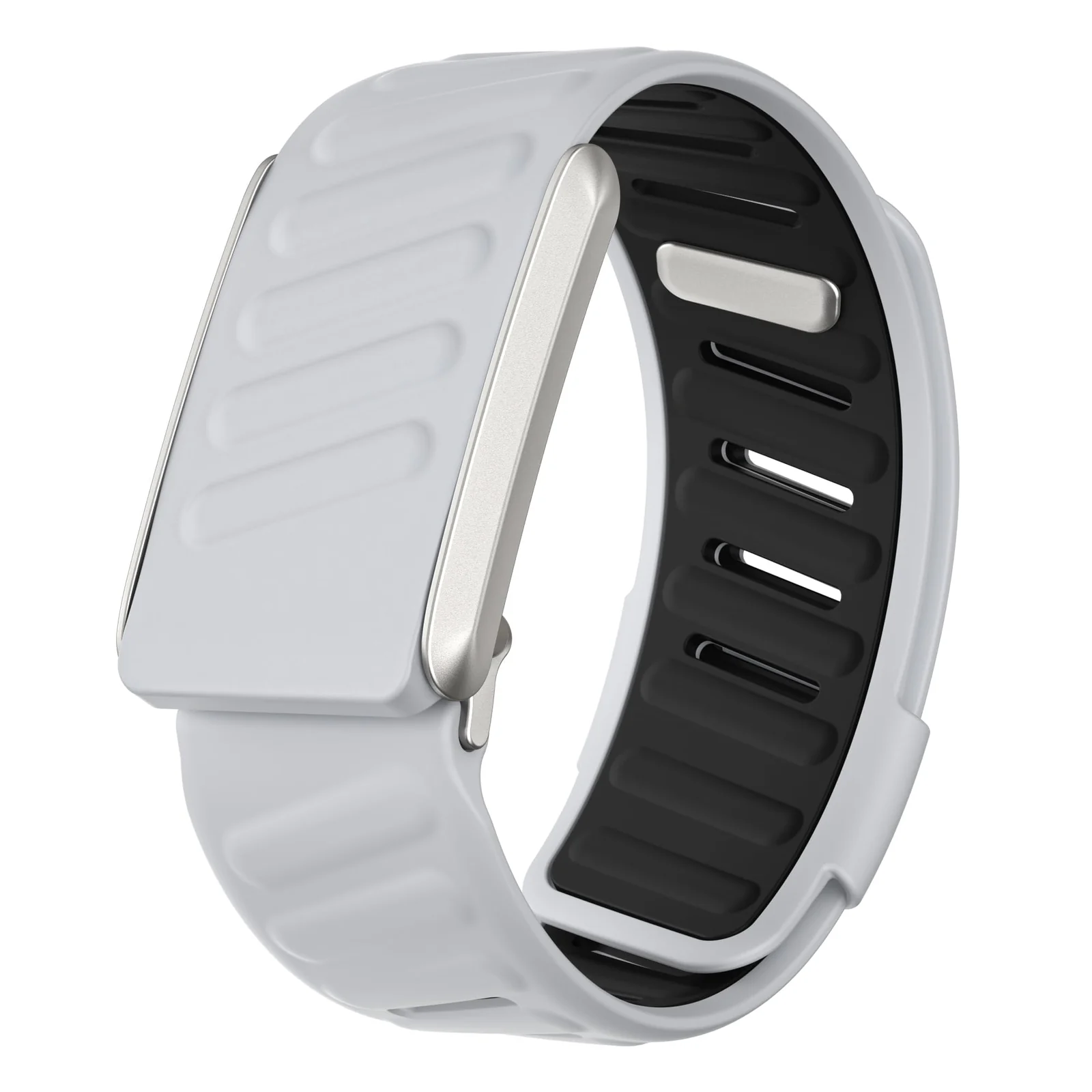 MOBIGON Breathable Silicone Sport Strap for WHOOP 4.0, Gray / Black